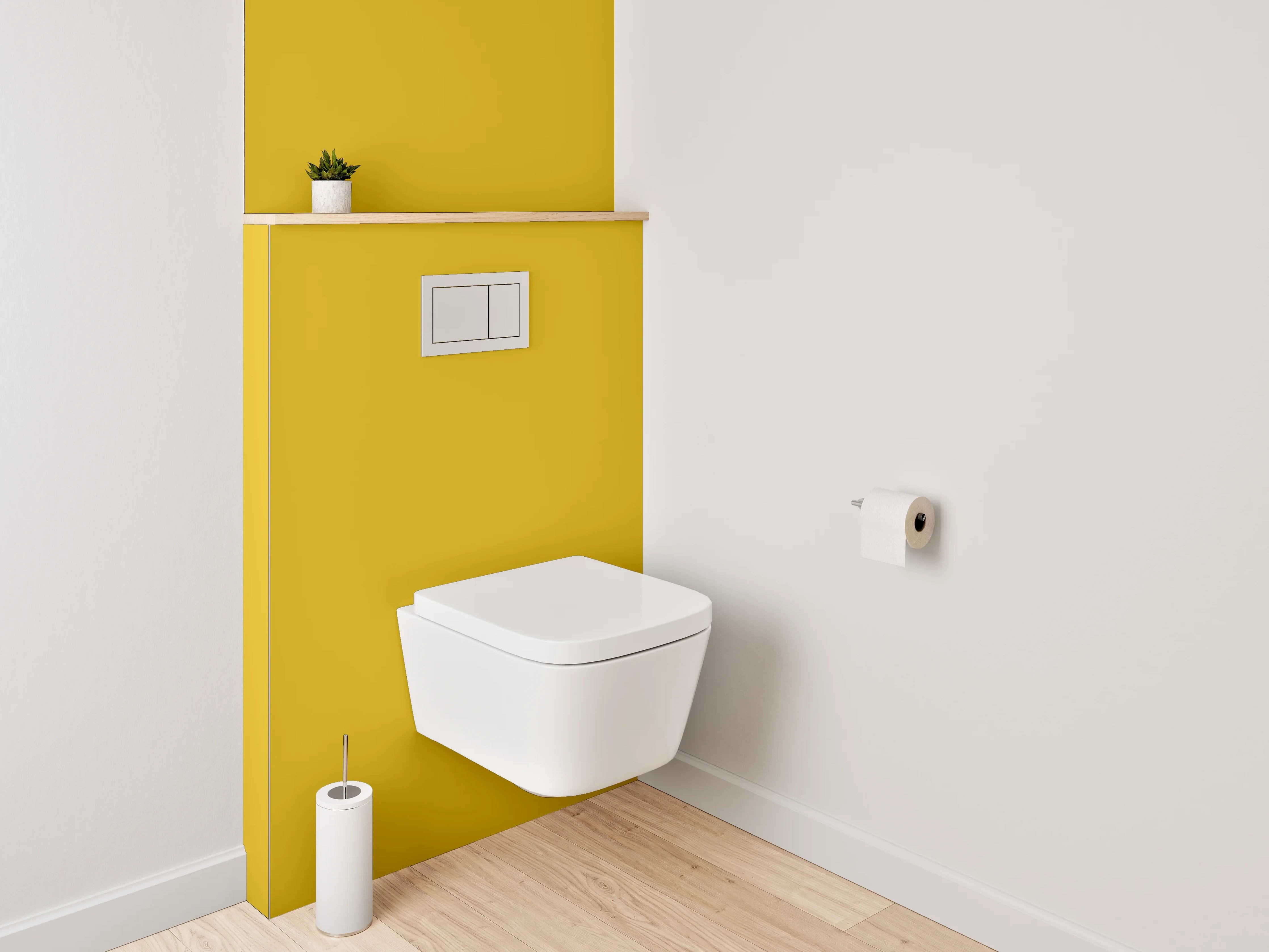 WC-Rückwand - RAL 1005 Honiggelb