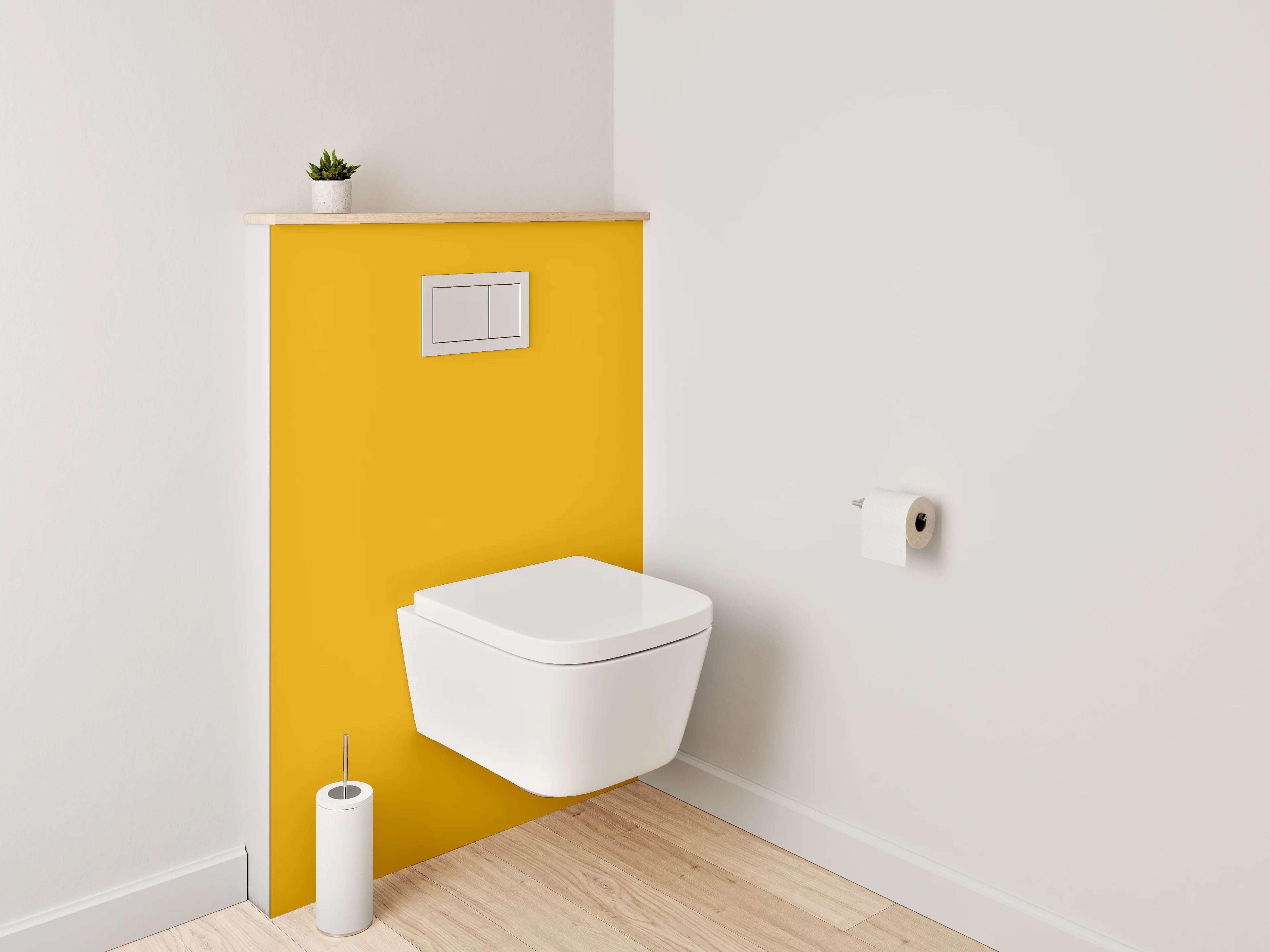 WC-Rückwand - RAL 1006 Maisgelb