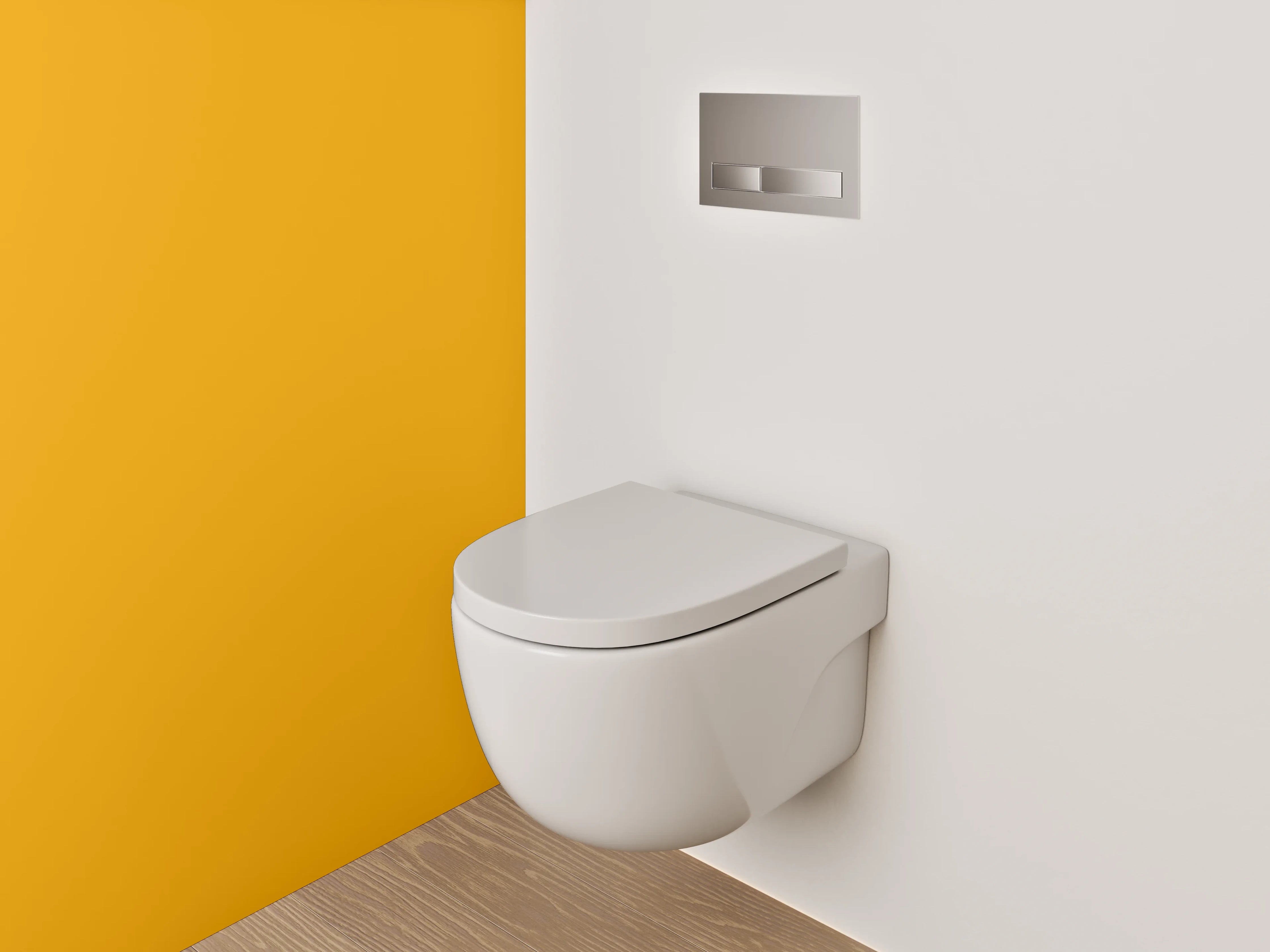 WC-Rückwand - RAL 1007 Narzissengelb
