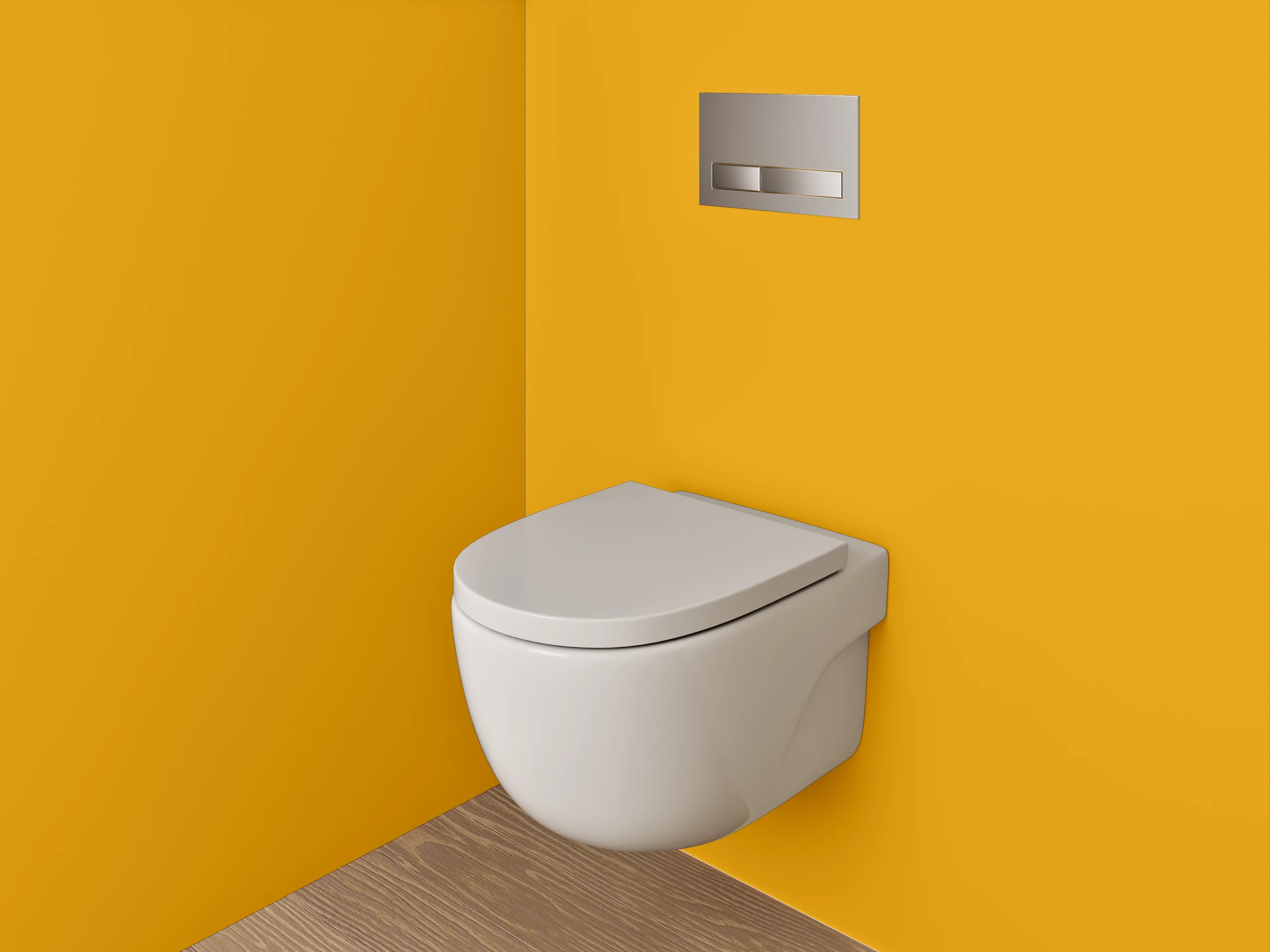 WC-Rückwand - RAL 1007 Narzissengelb