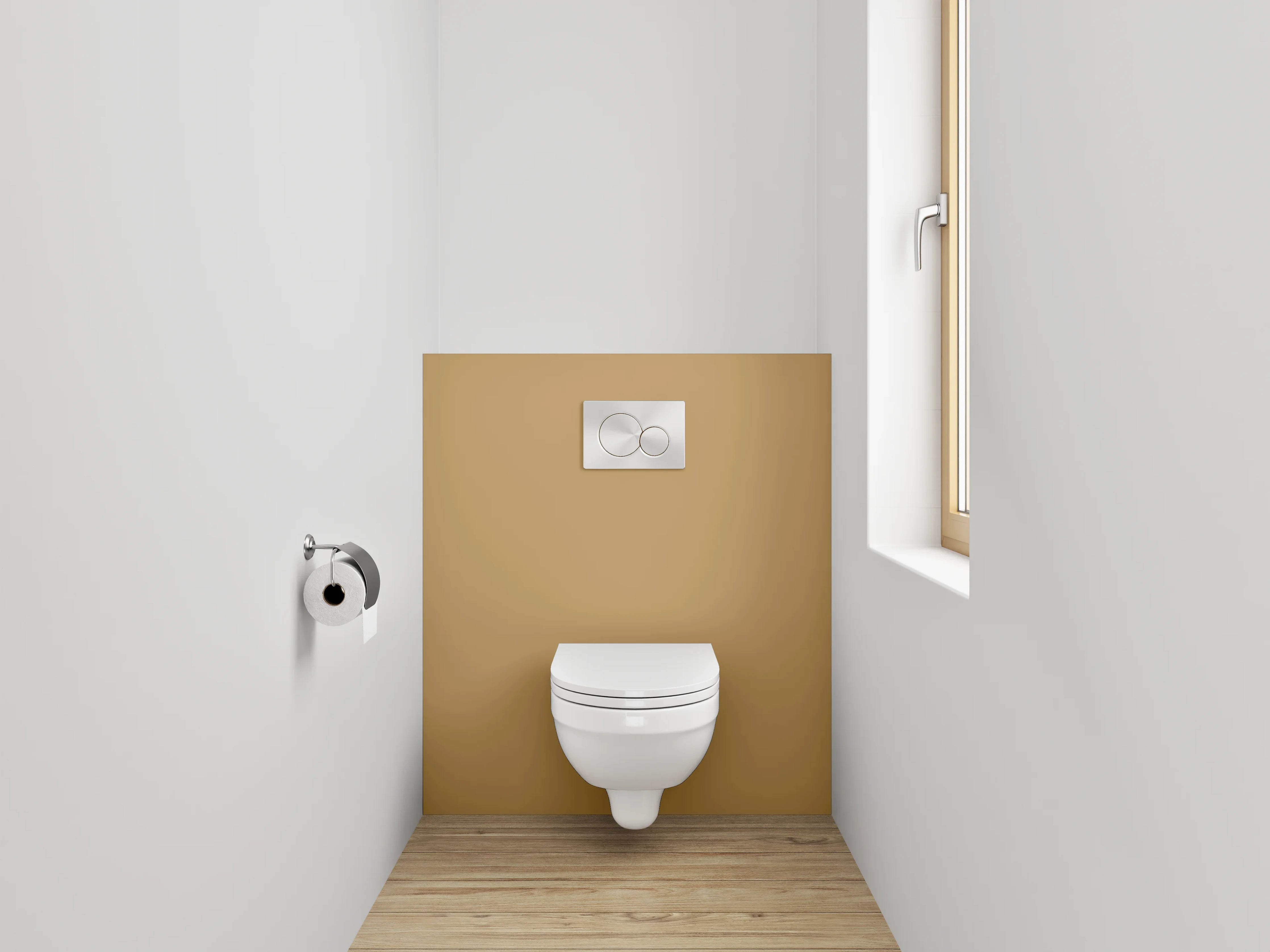 WC-Rückwand - RAL 1011 Braunbeige