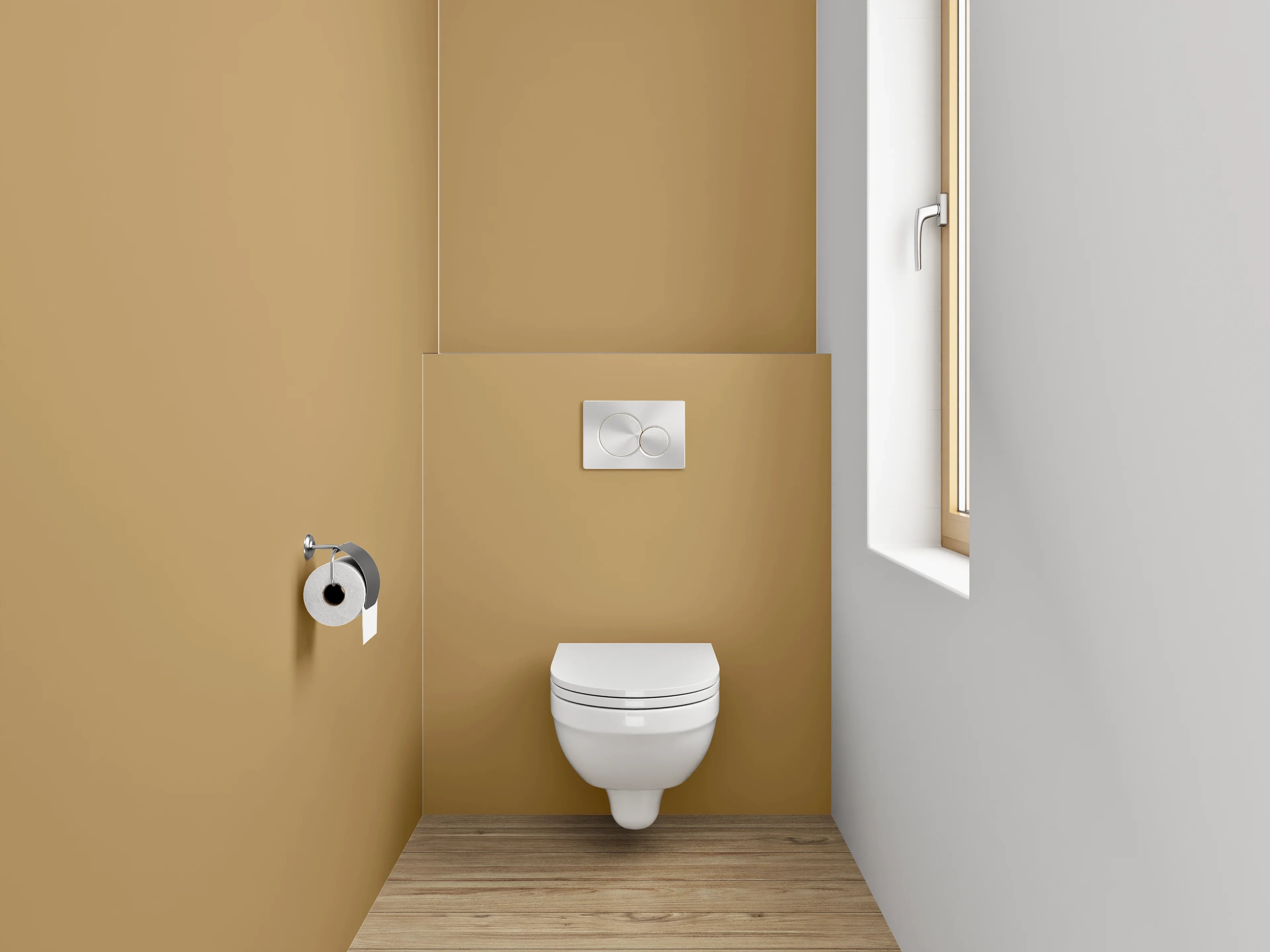 WC-Rückwand - RAL 1011 Braunbeige