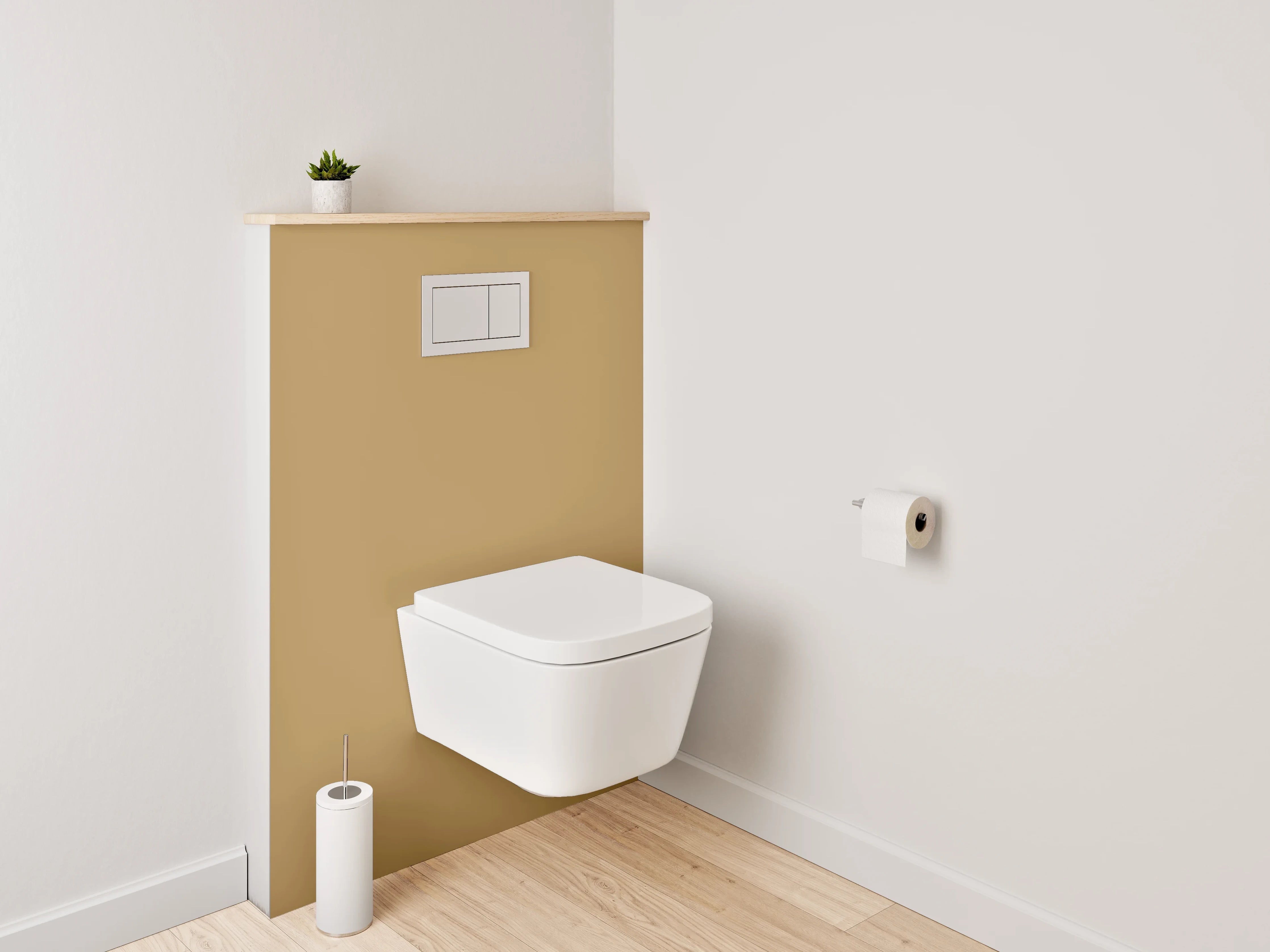 WC-Rückwand - RAL 1011 Braunbeige