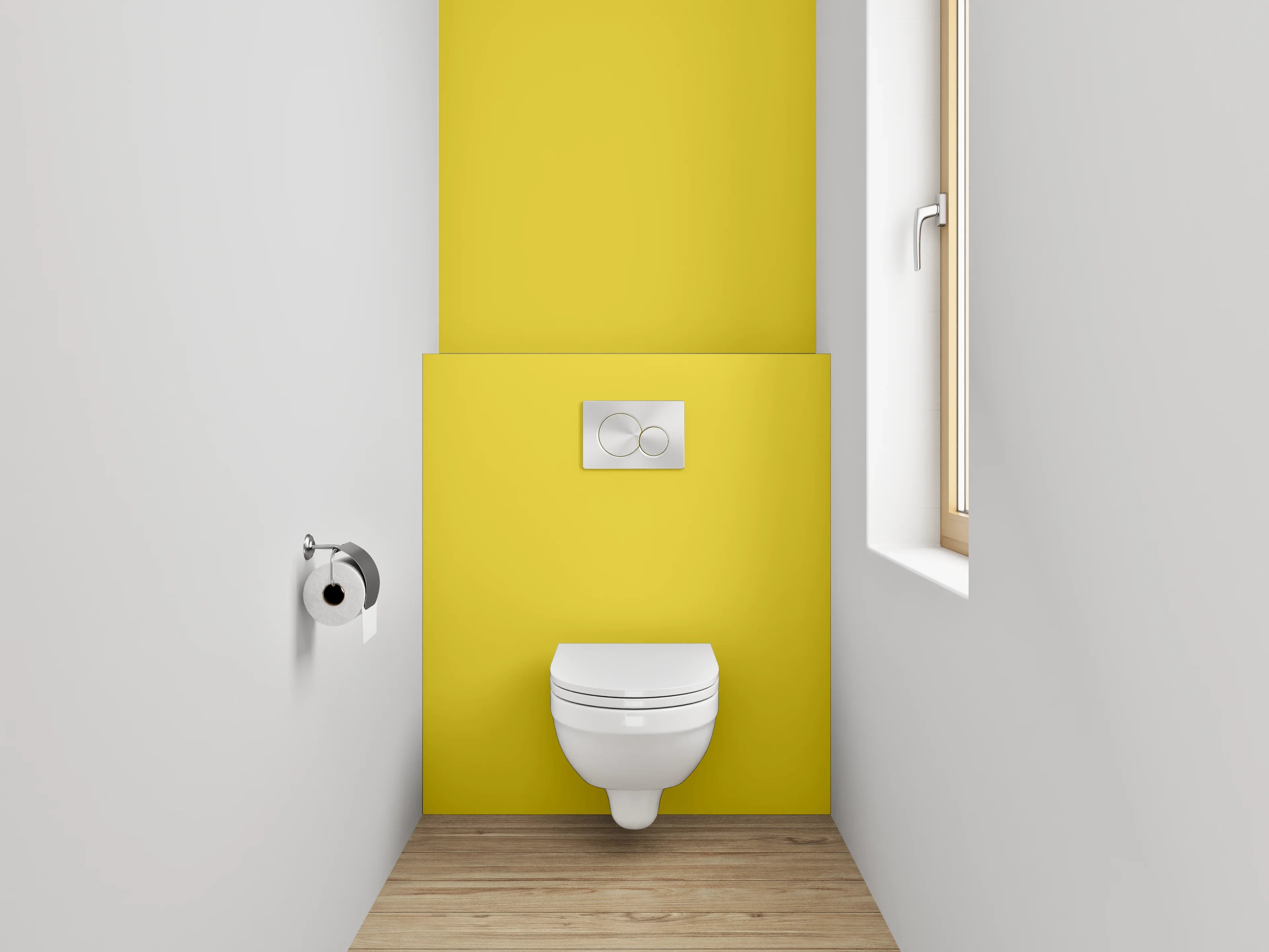 WC-Rückwand - RAL 1012 Zitronengelb
