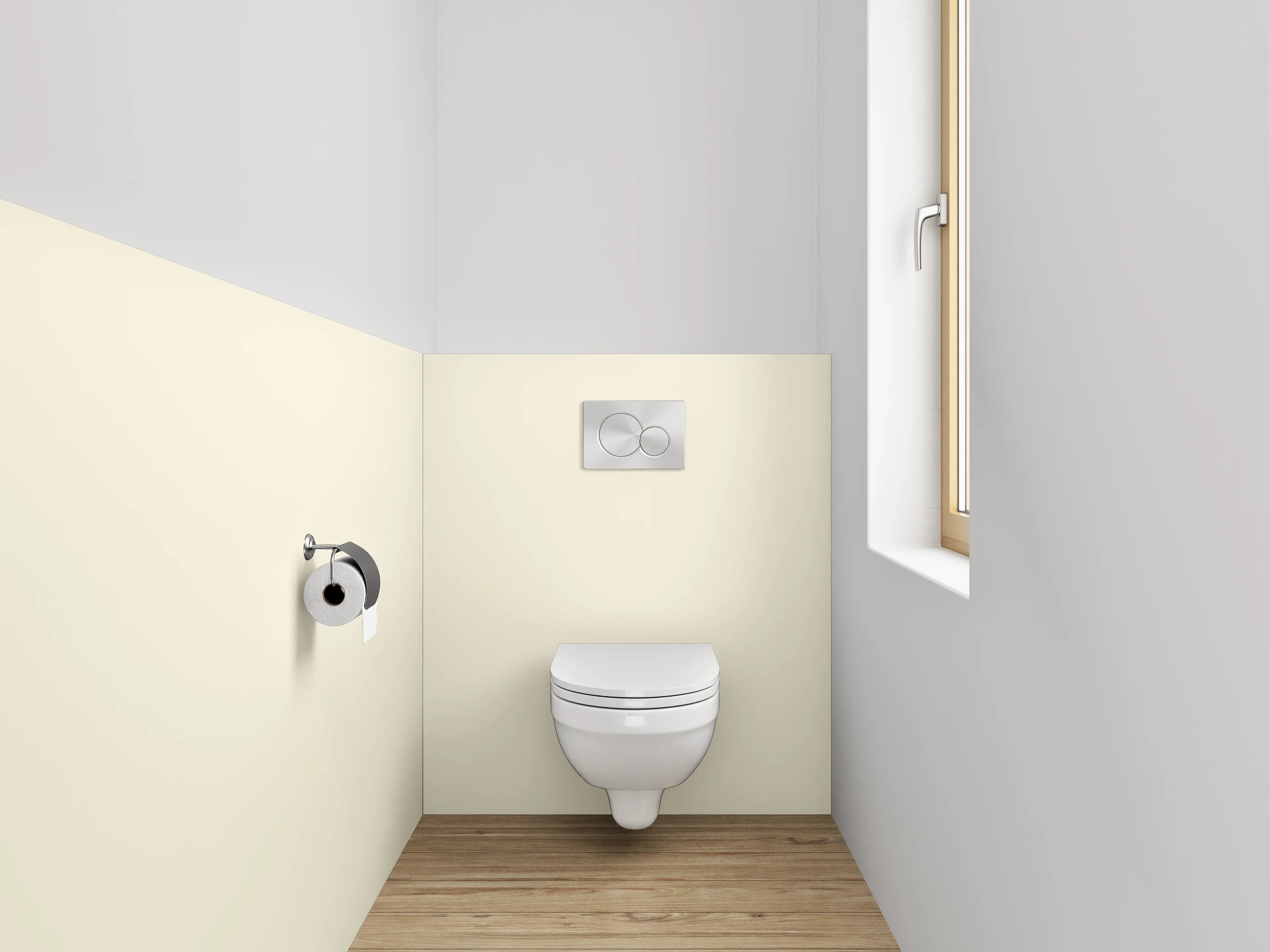 WC-Rückwand - RAL 1013 Perlweiß