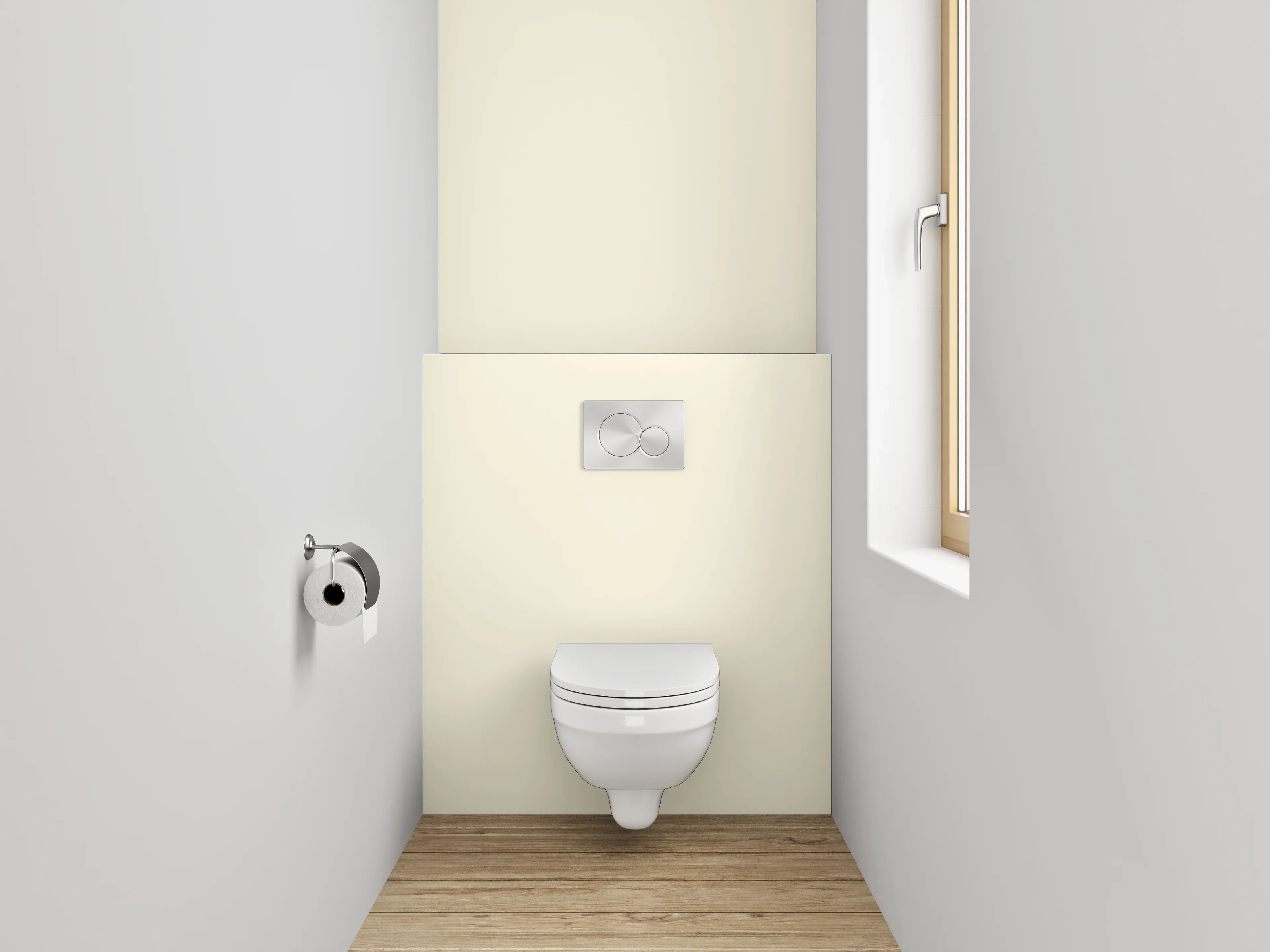 WC-Rückwand - RAL 1013 Perlweiß