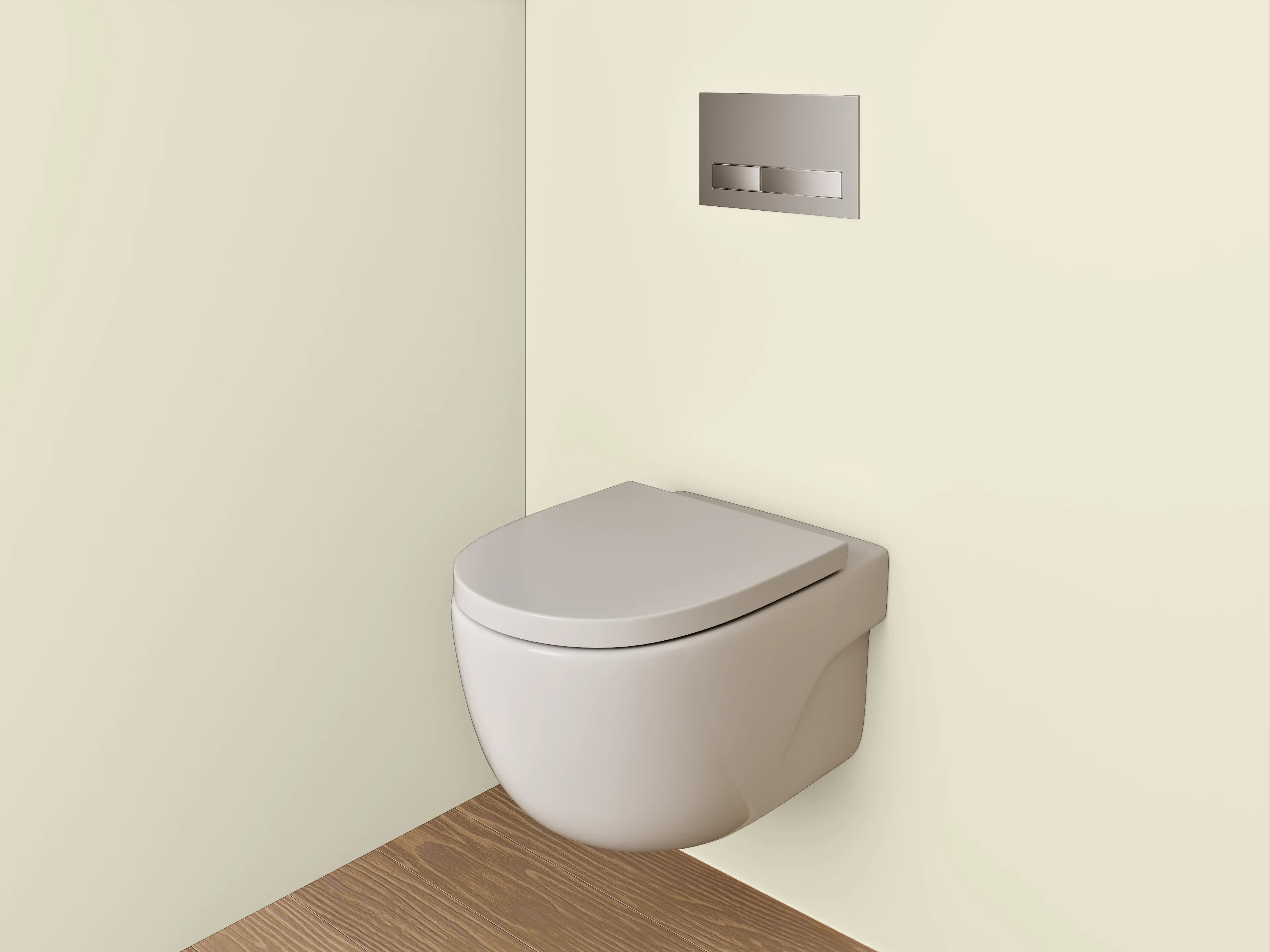 WC-Rückwand - RAL 1013 Perlweiß
