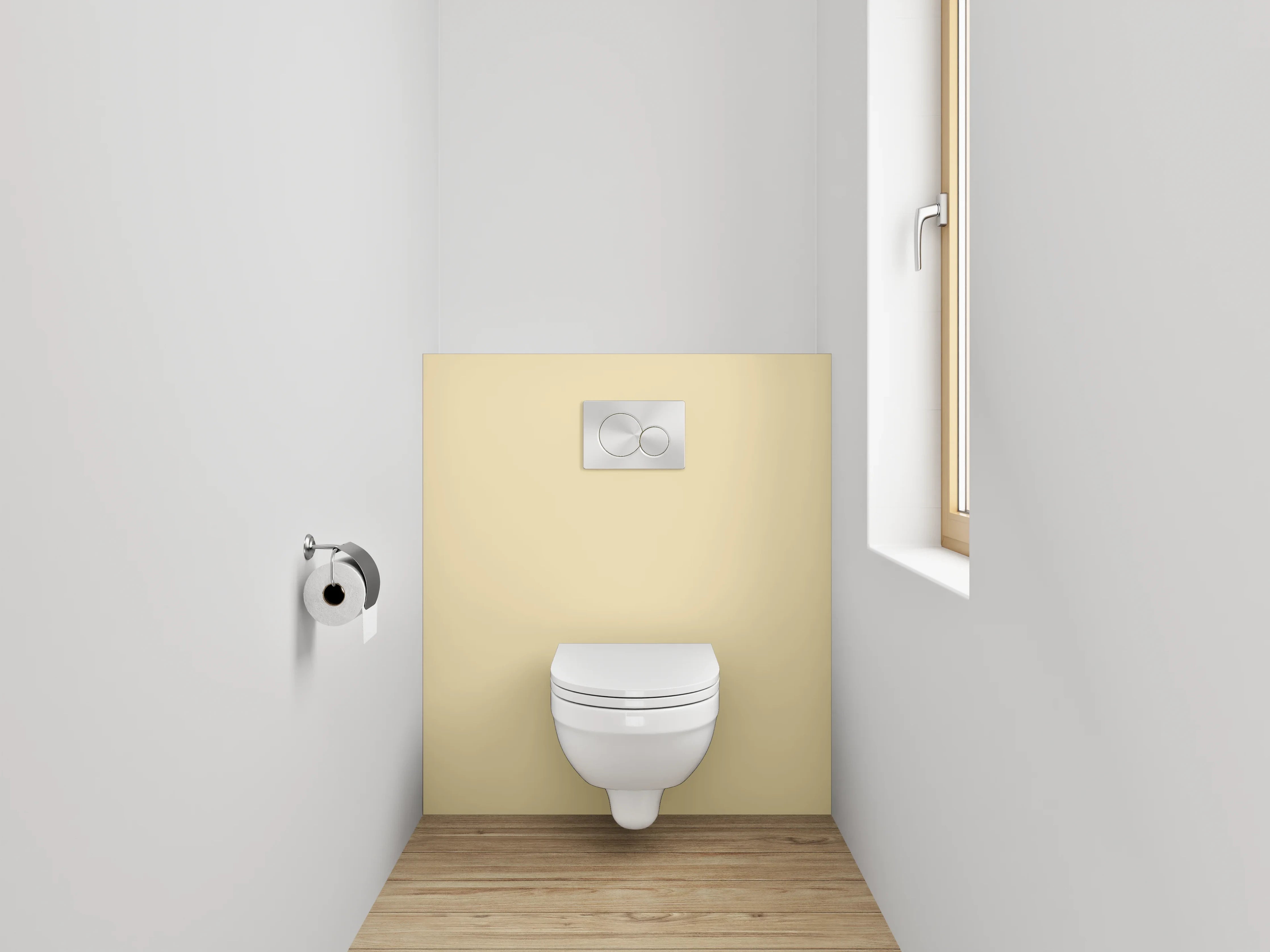 WC-Rückwand - RAL 1014 Elfenbein
