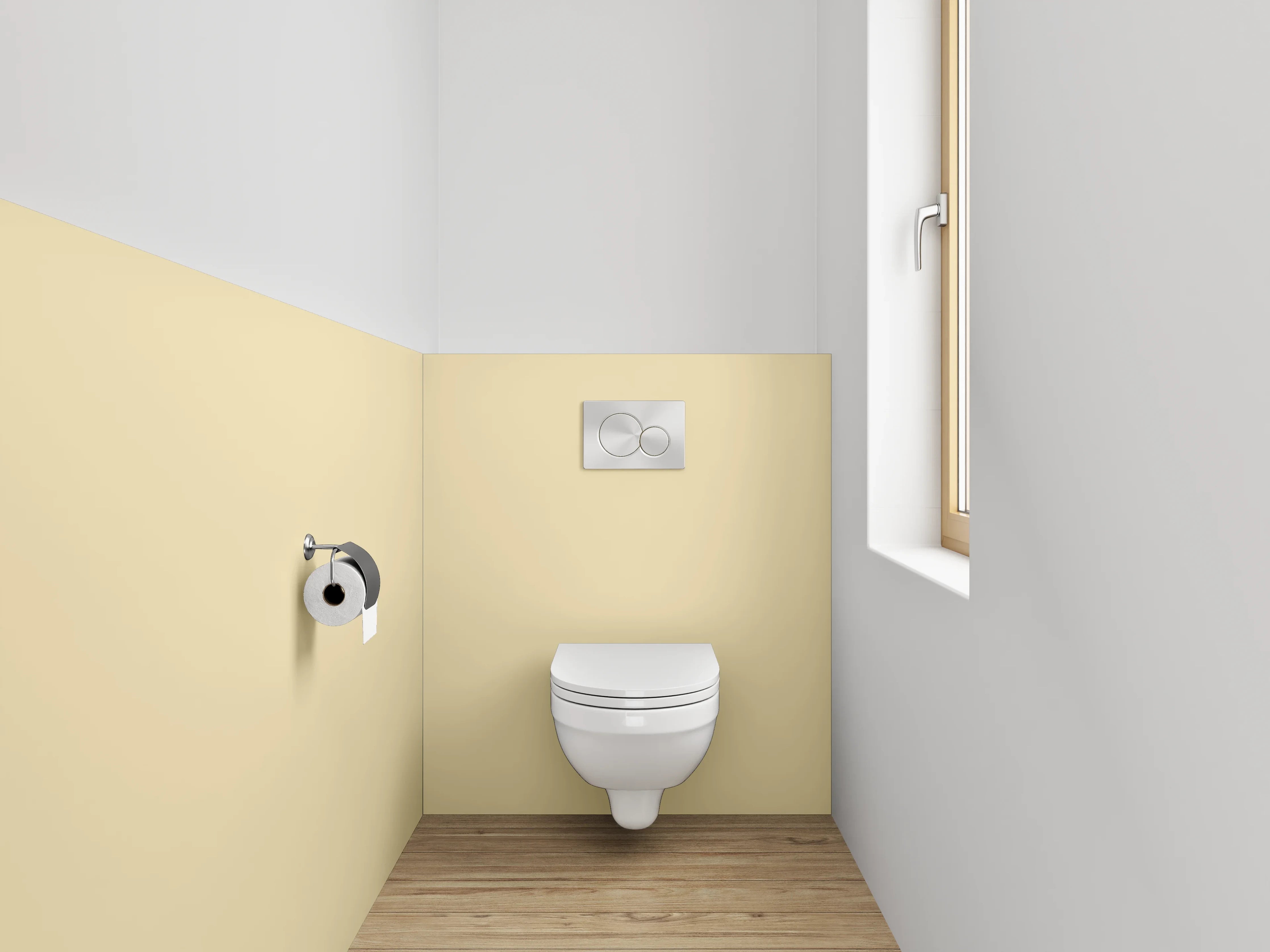 WC-Rückwand - RAL 1014 Elfenbein