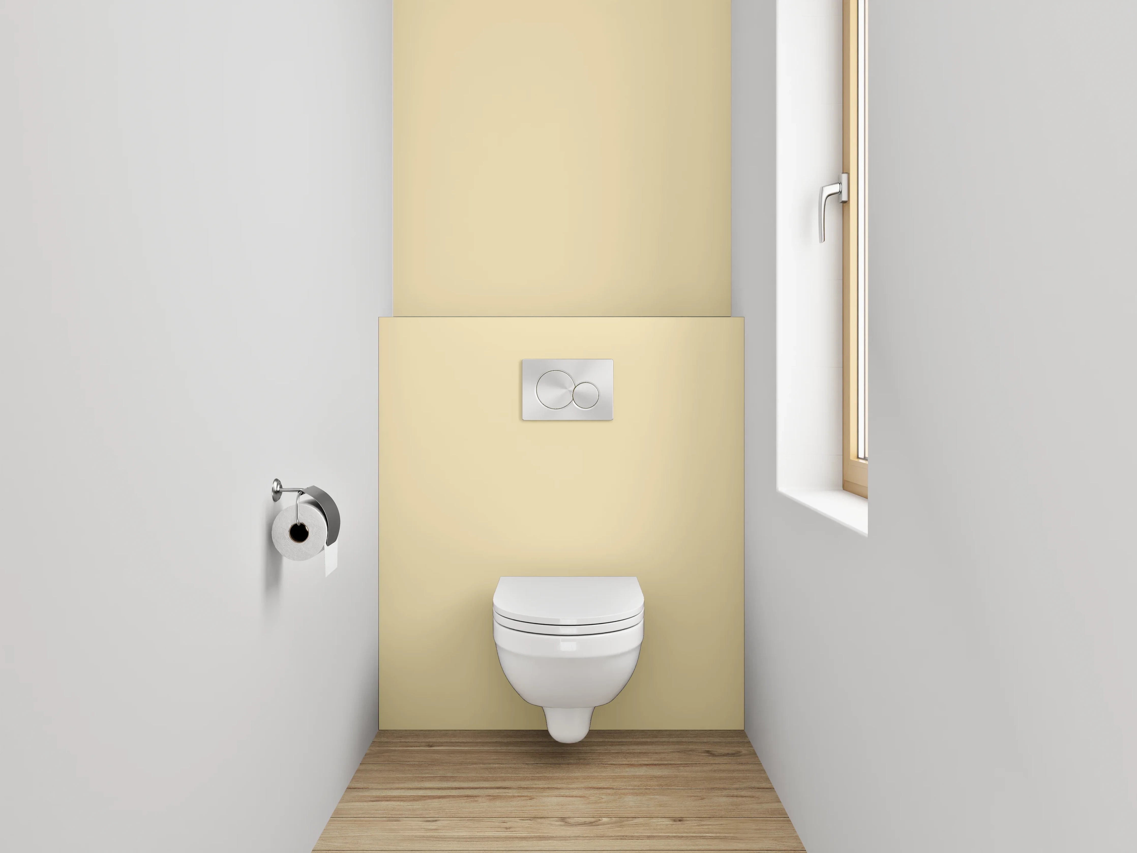 WC-Rückwand - RAL 1014 Elfenbein