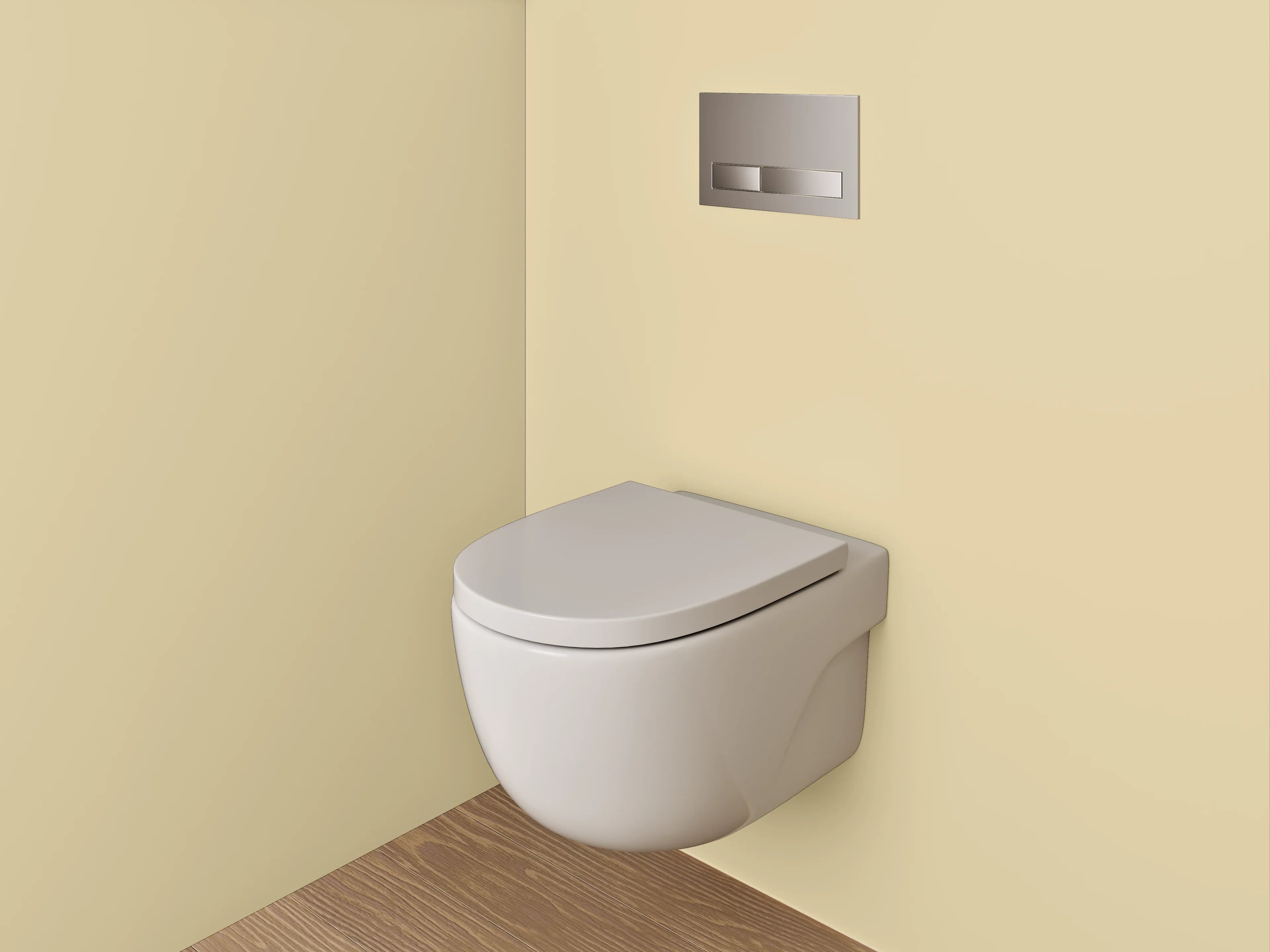 WC-Rückwand - RAL 1014 Elfenbein