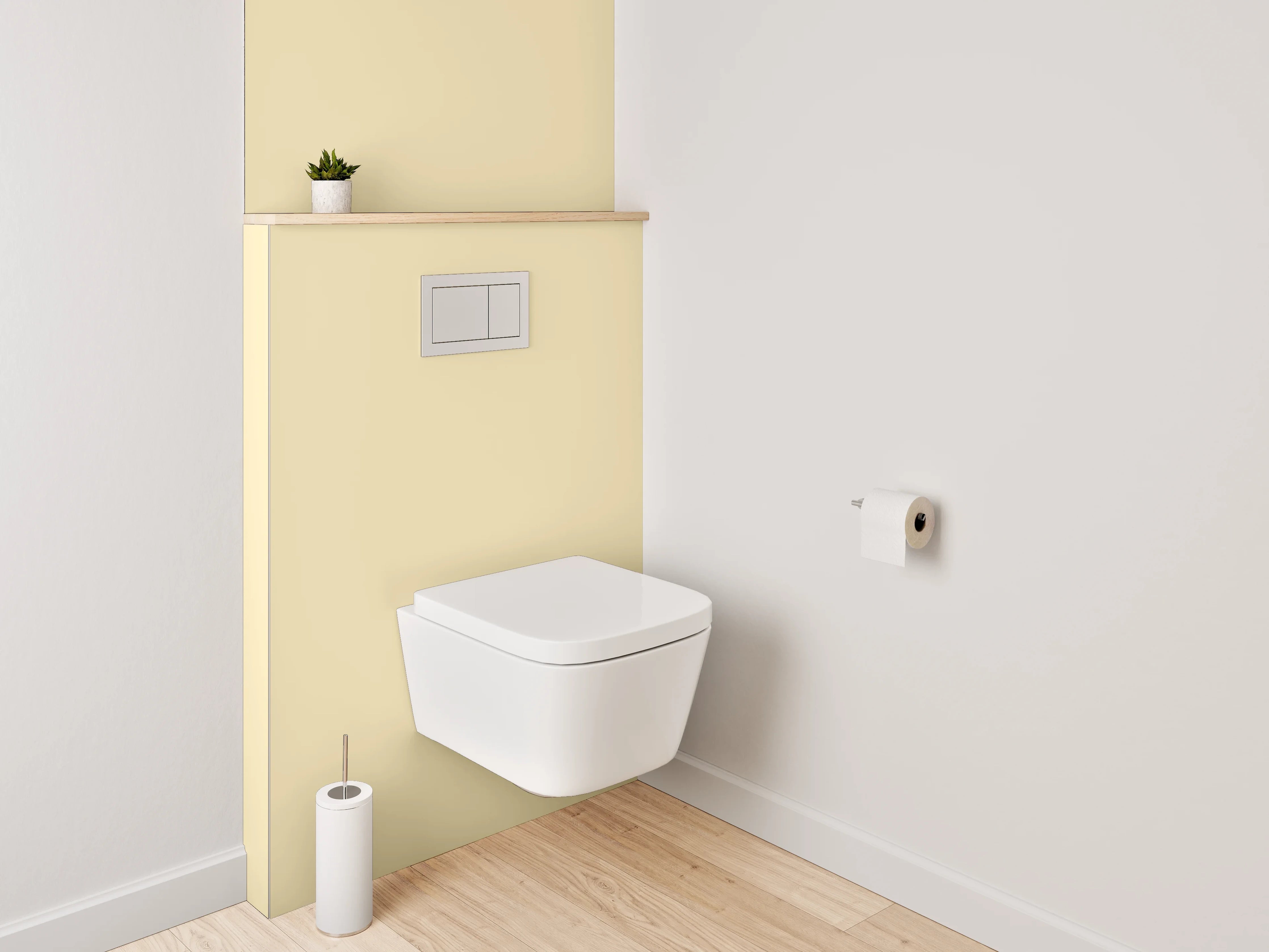 WC-Rückwand - RAL 1014 Elfenbein