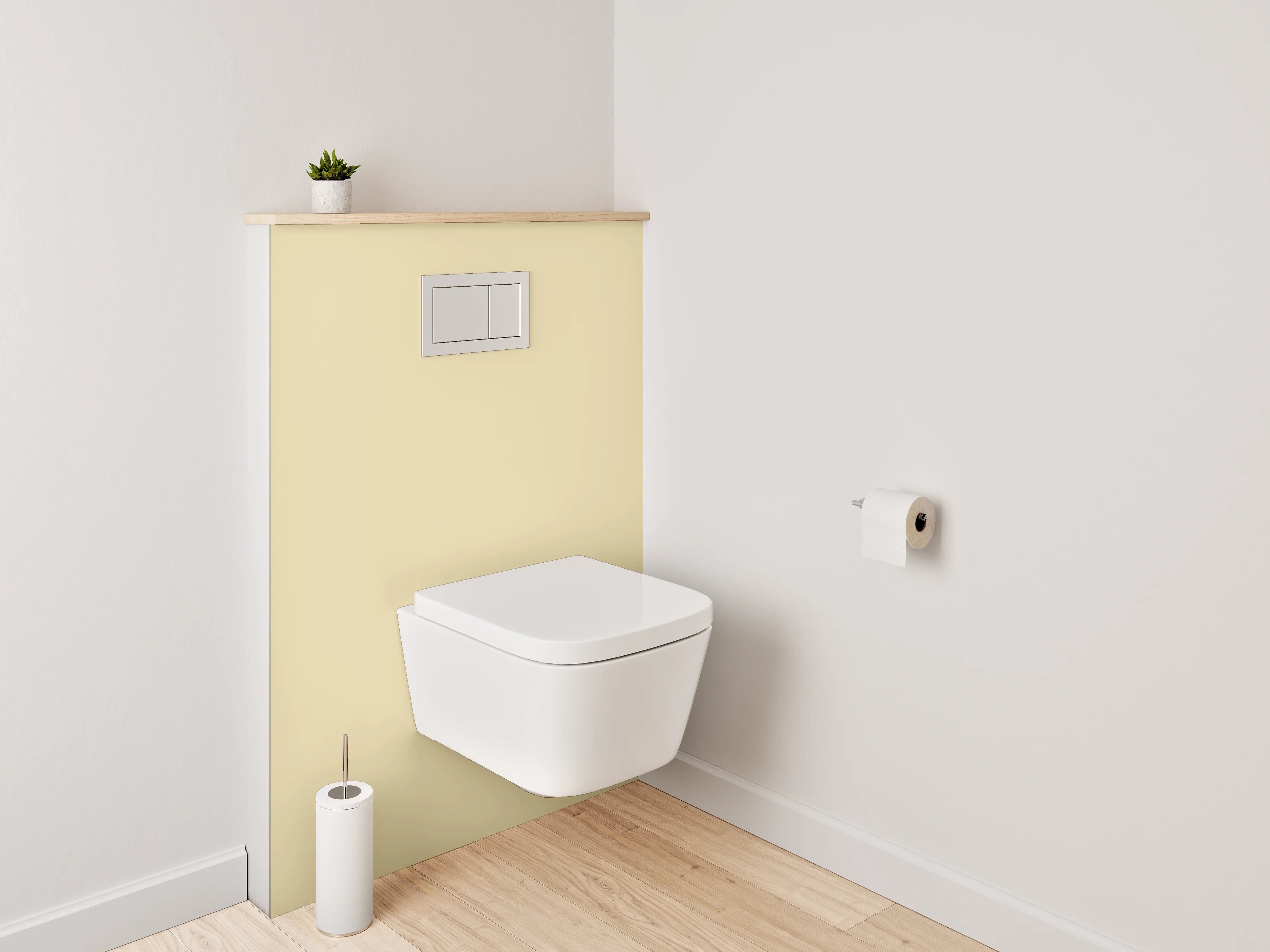 WC-Rückwand - RAL 1014 Elfenbein