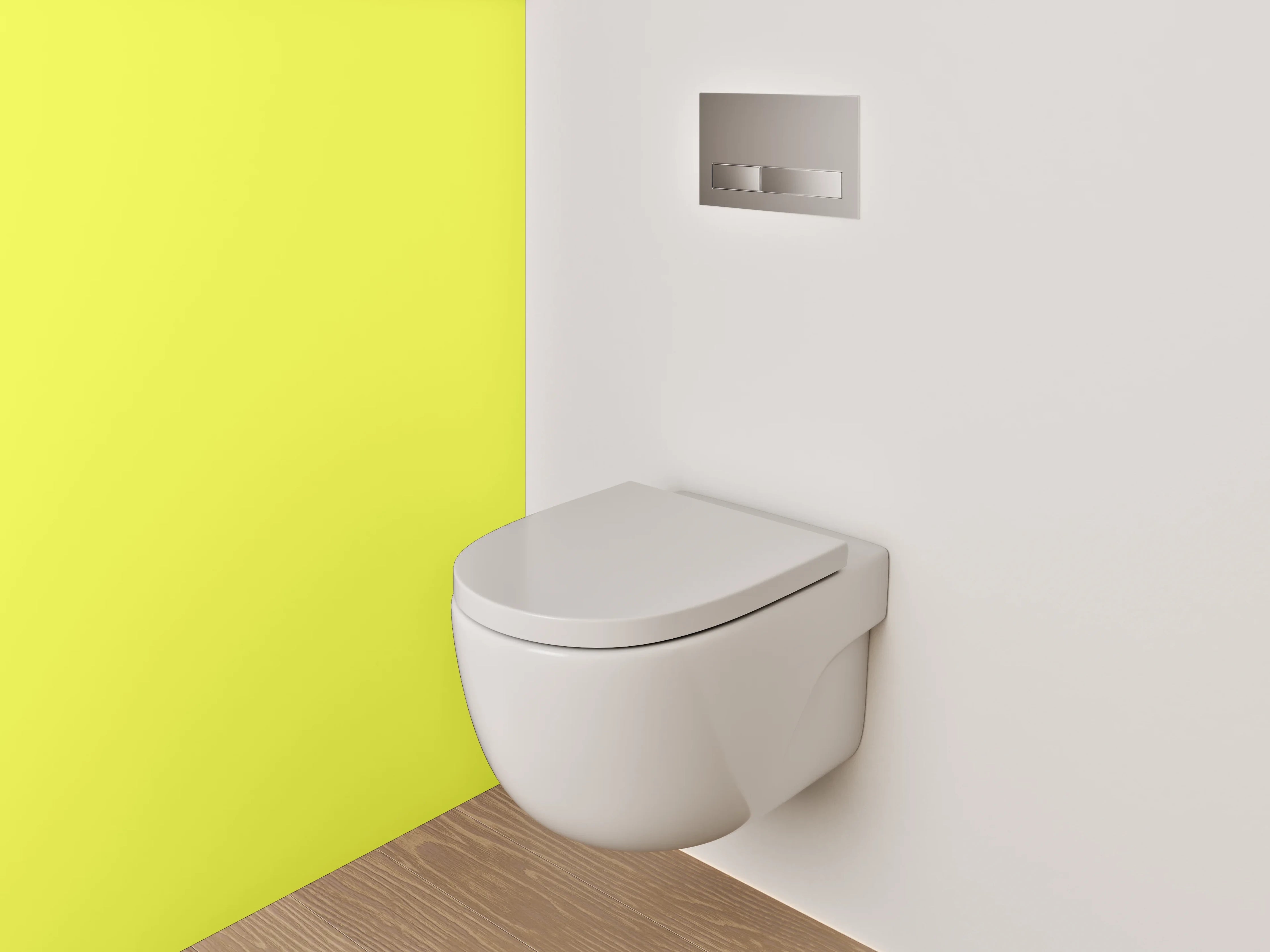 WC-Rückwand - RAL 1016 Schwefelgelb