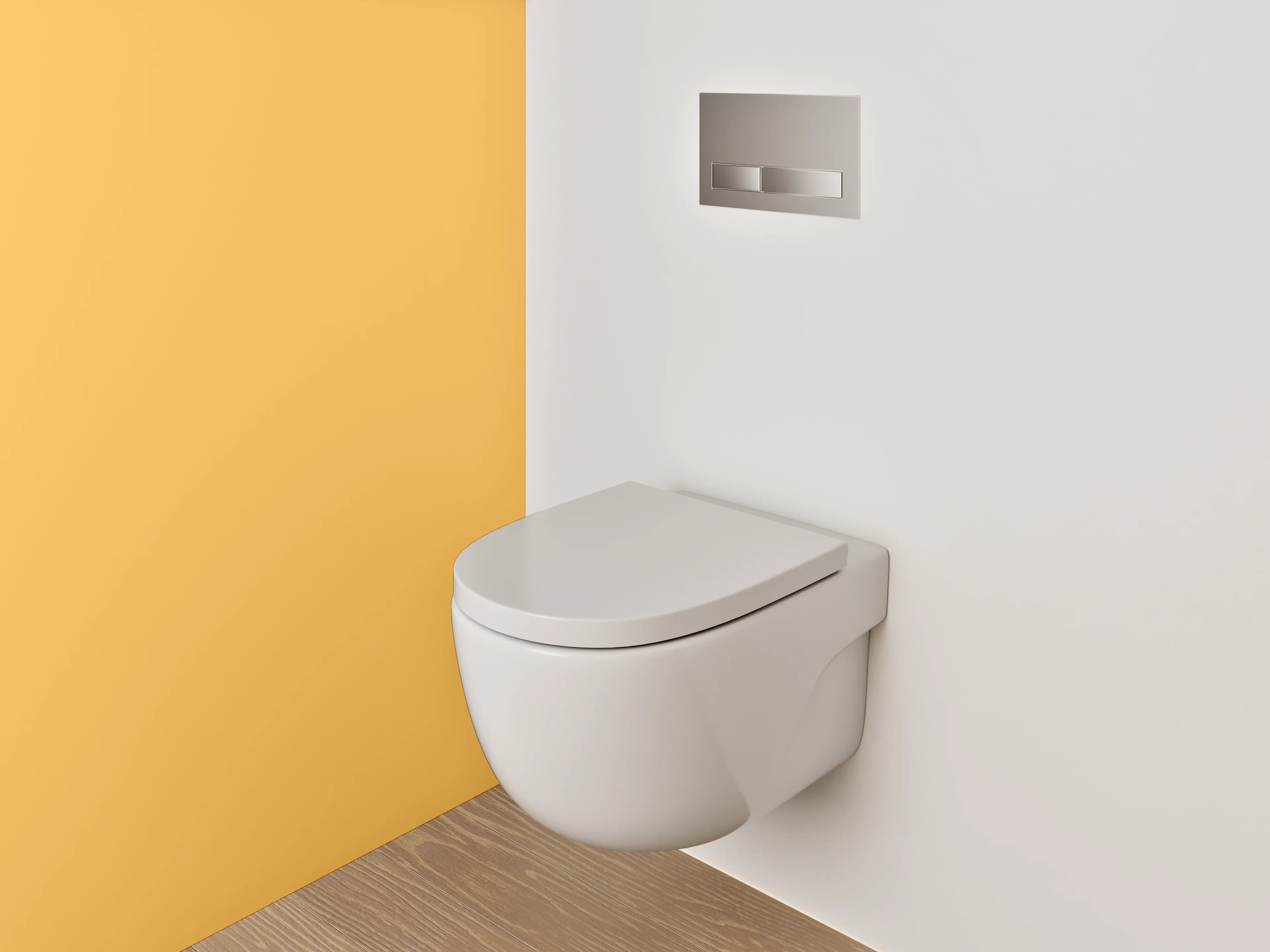WC-Rückwand - RAL 1017 Safrangelb
