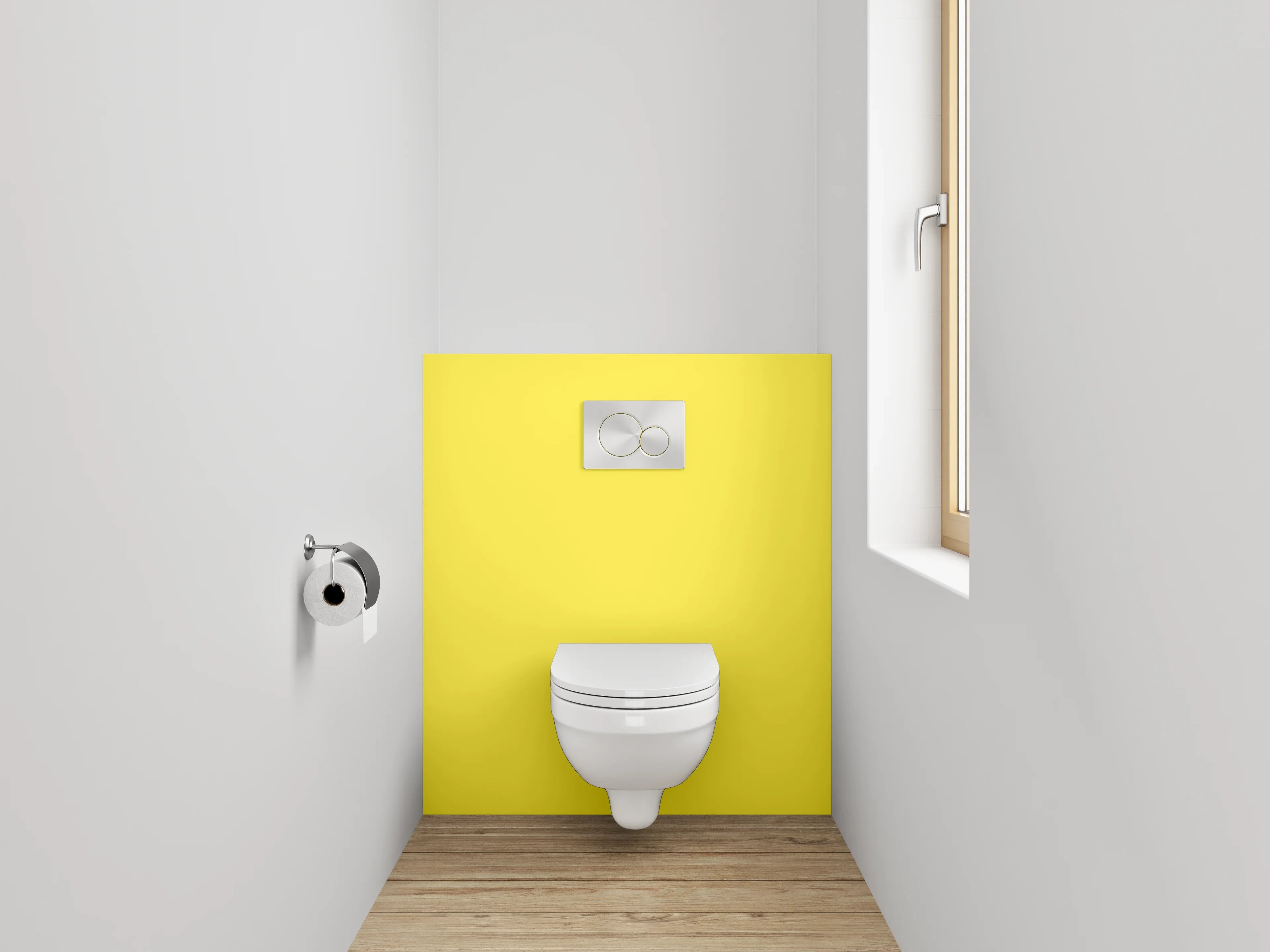 WC-Rückwand - RAL 1018 Zinkgelb