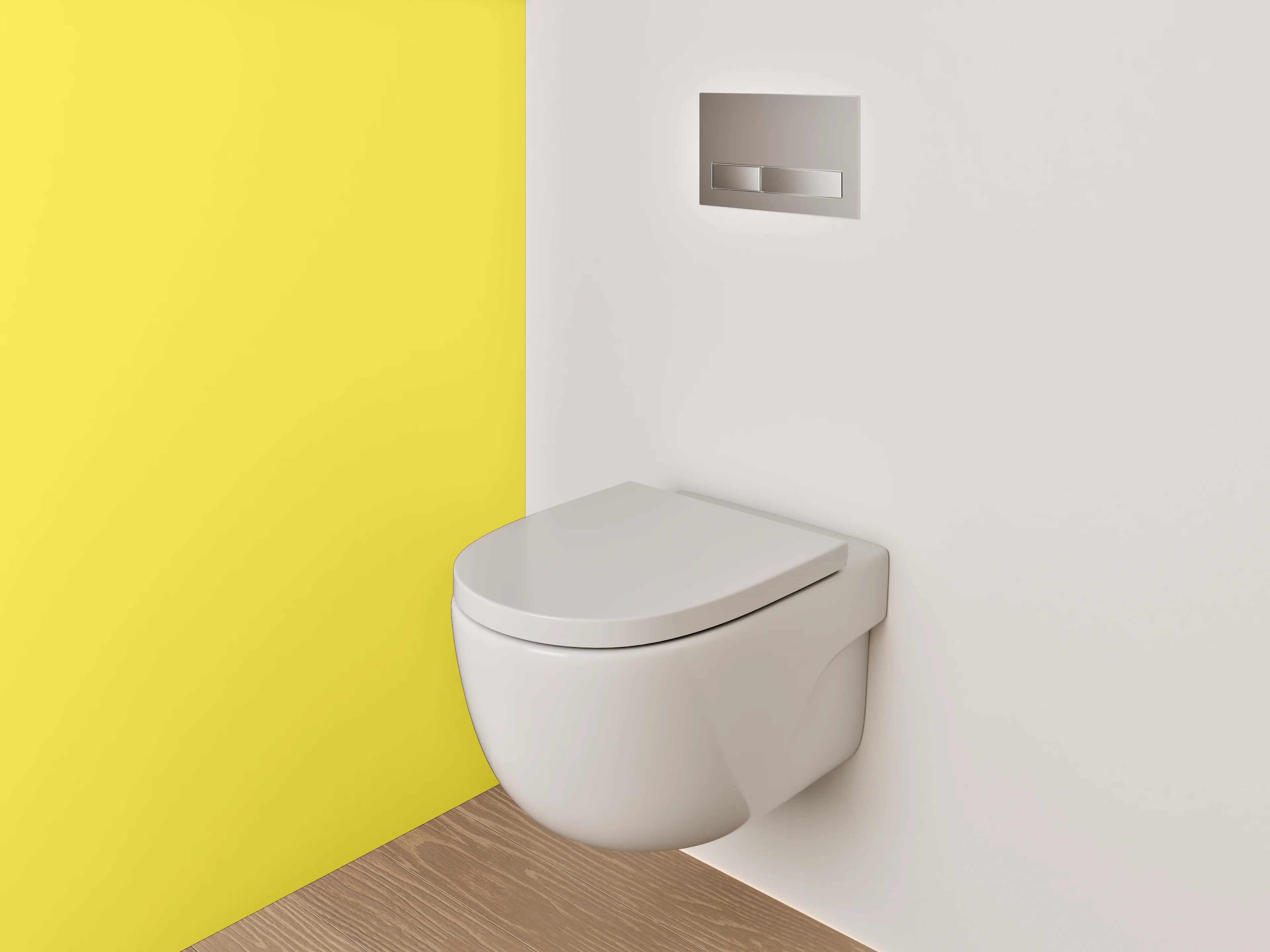 WC-Rückwand - RAL 1018 Zinkgelb