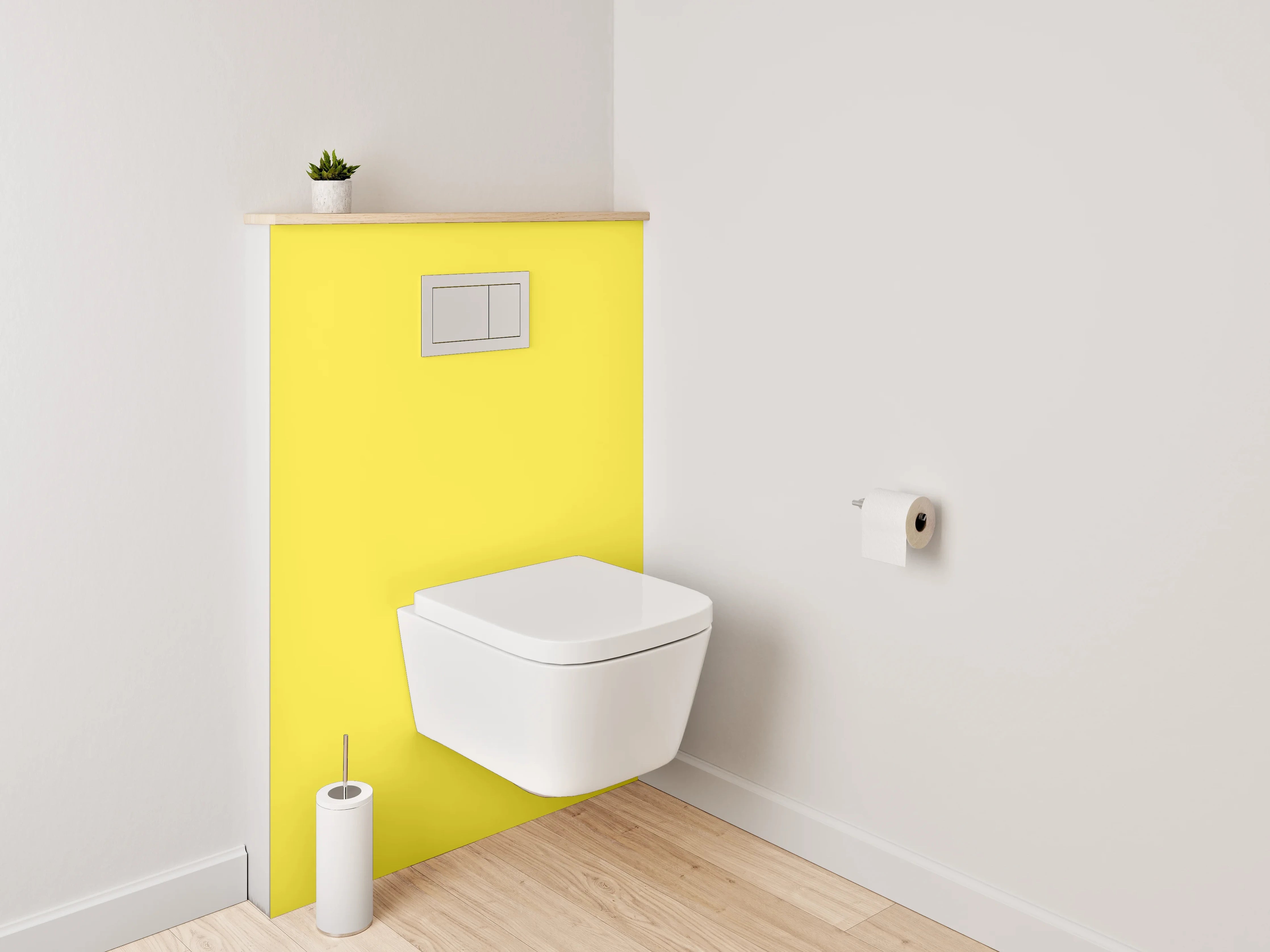 WC-Rückwand - RAL 1018 Zinkgelb