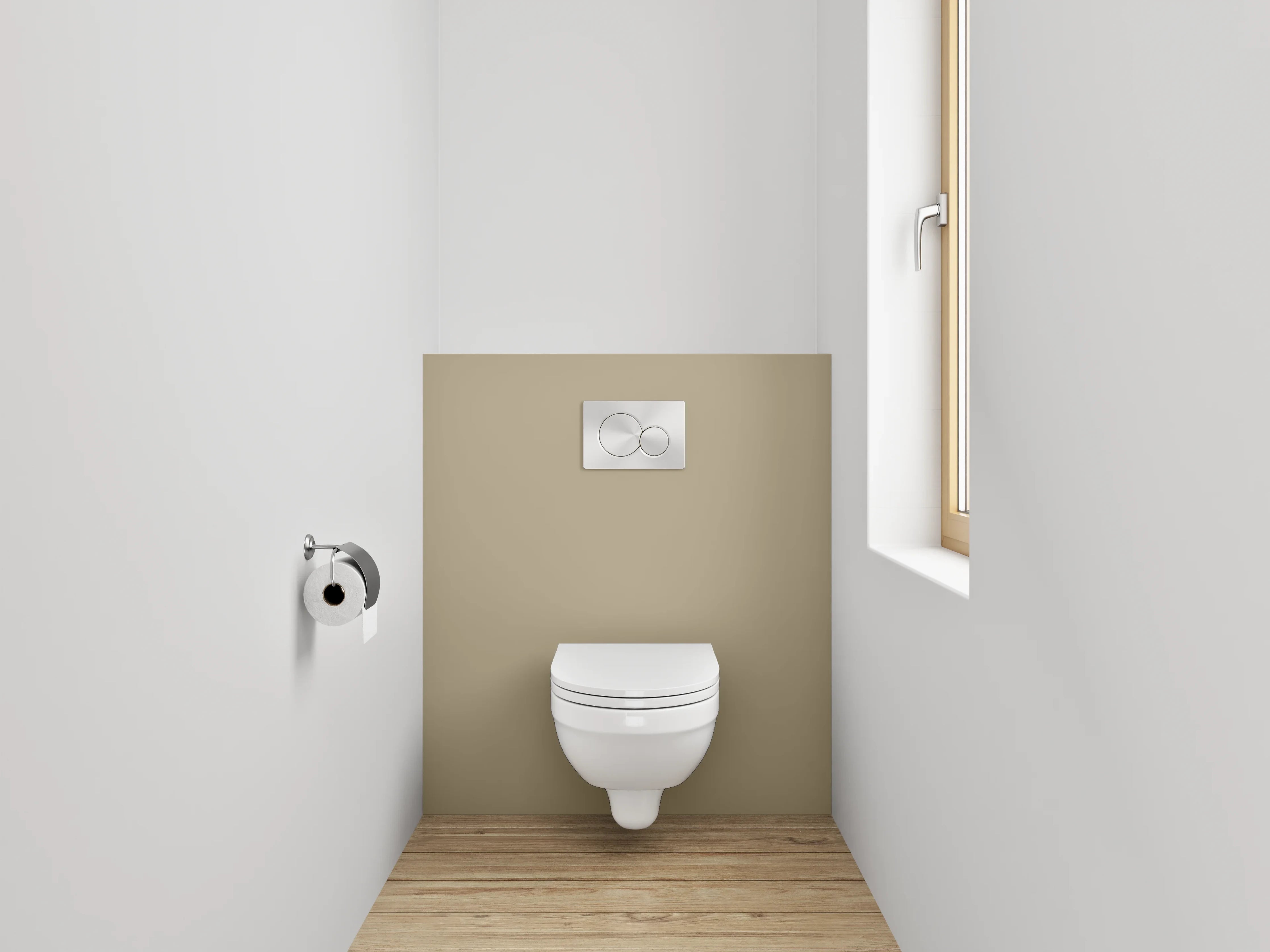 WC-Rückwand - RAL 1019 Graubeige