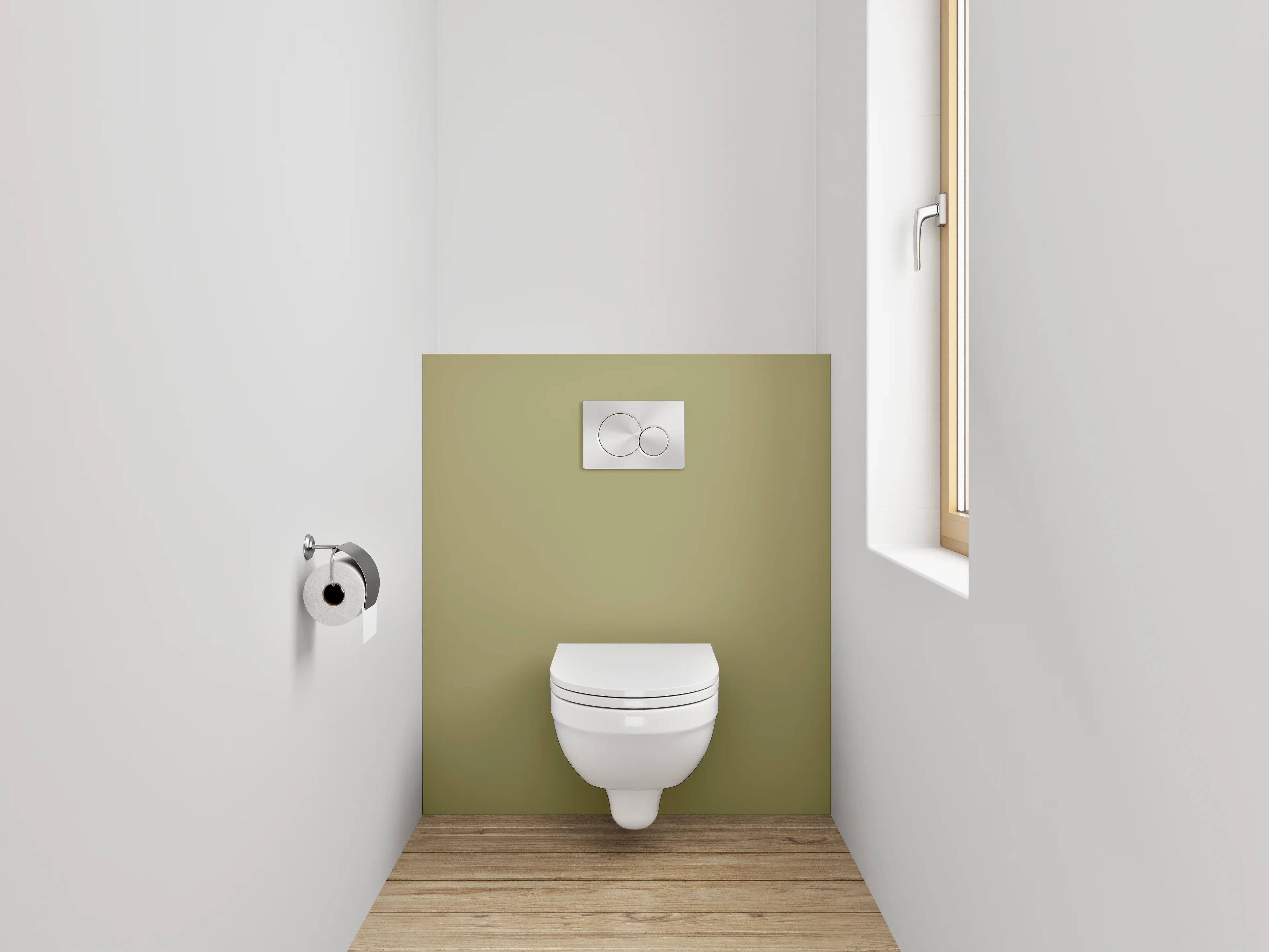 WC-Rückwand - RAL 1020 Olivgelb