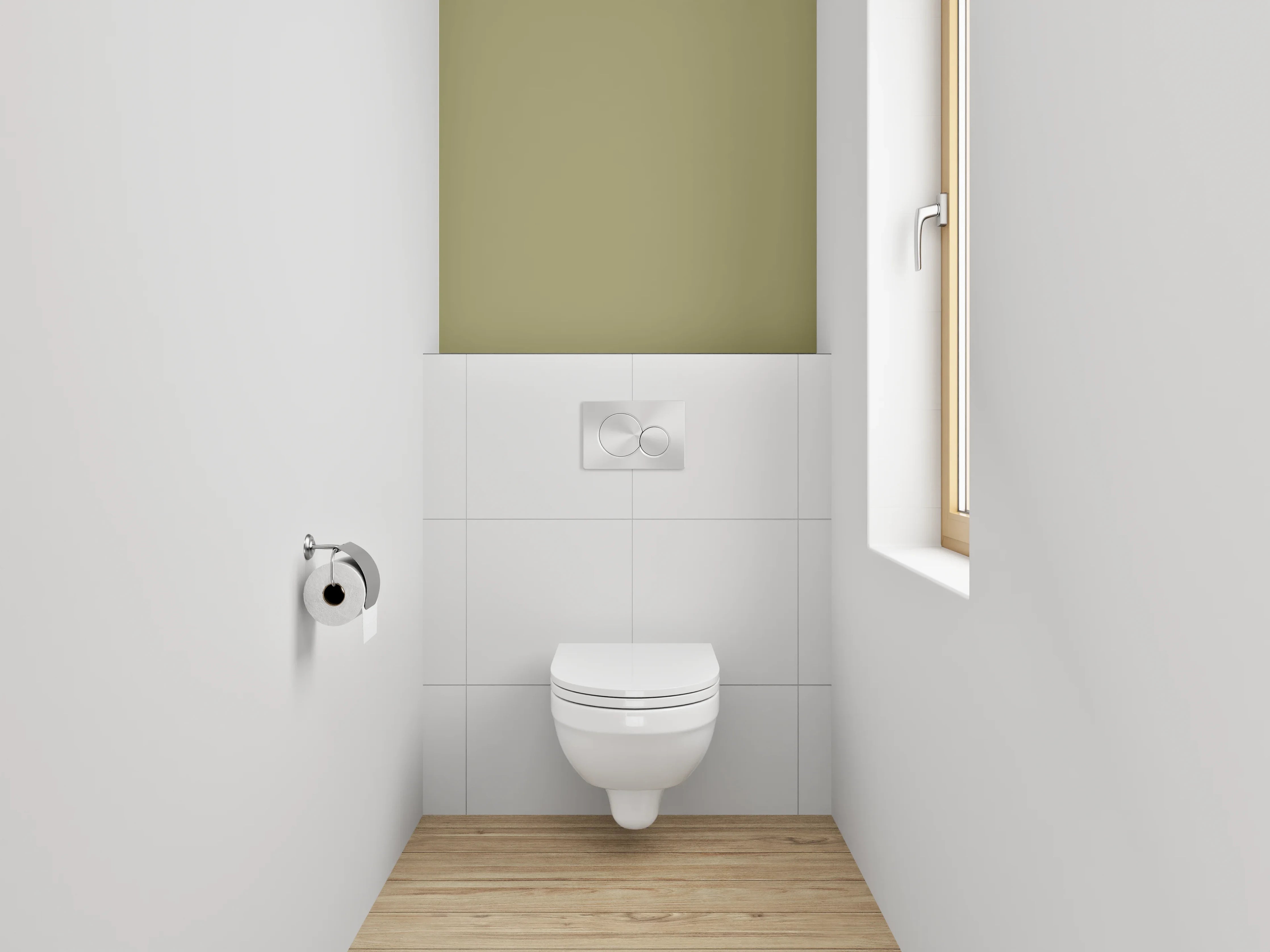 WC-Rückwand - RAL 1020 Olivgelb