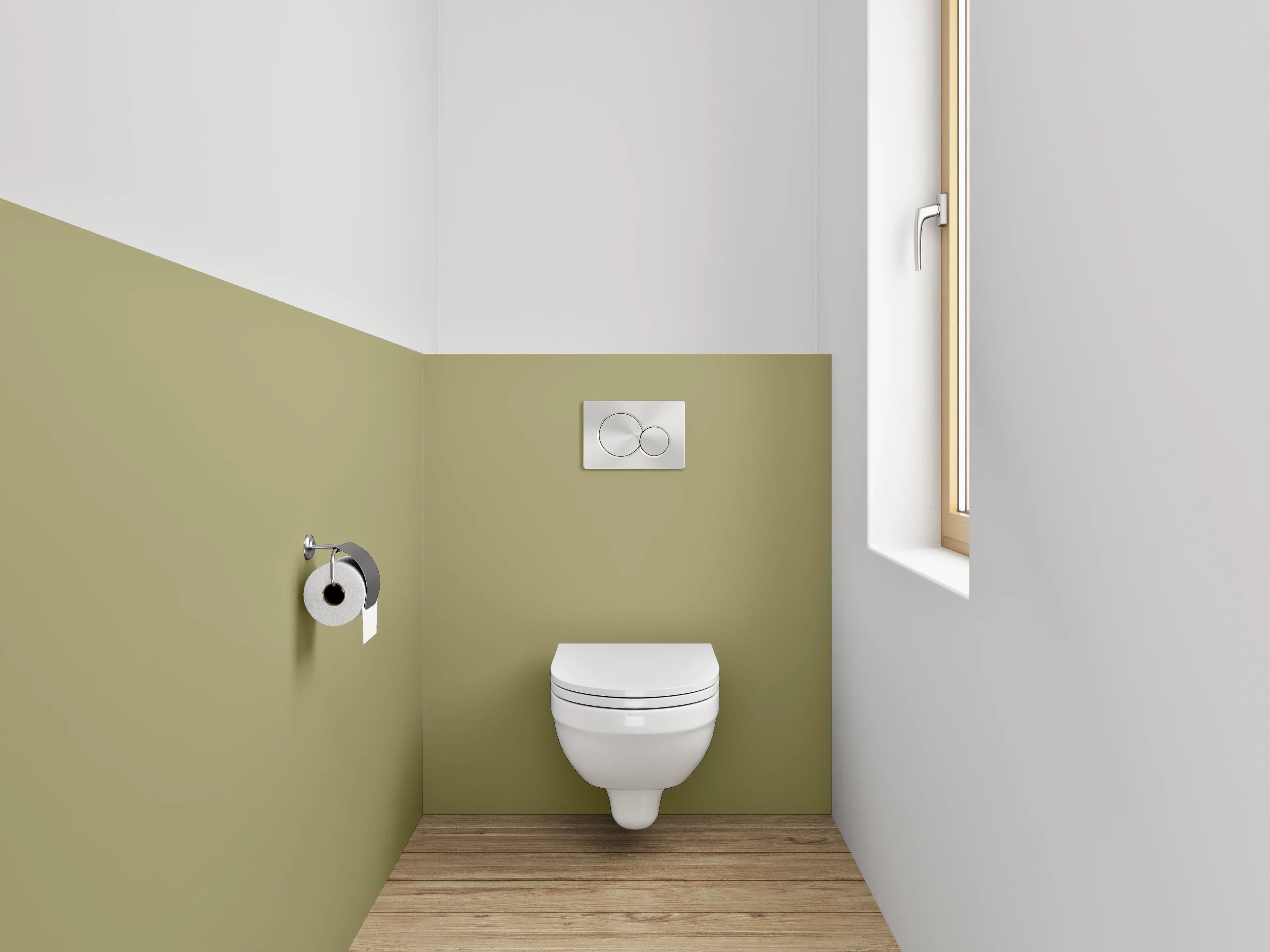 WC-Rückwand - RAL 1020 Olivgelb