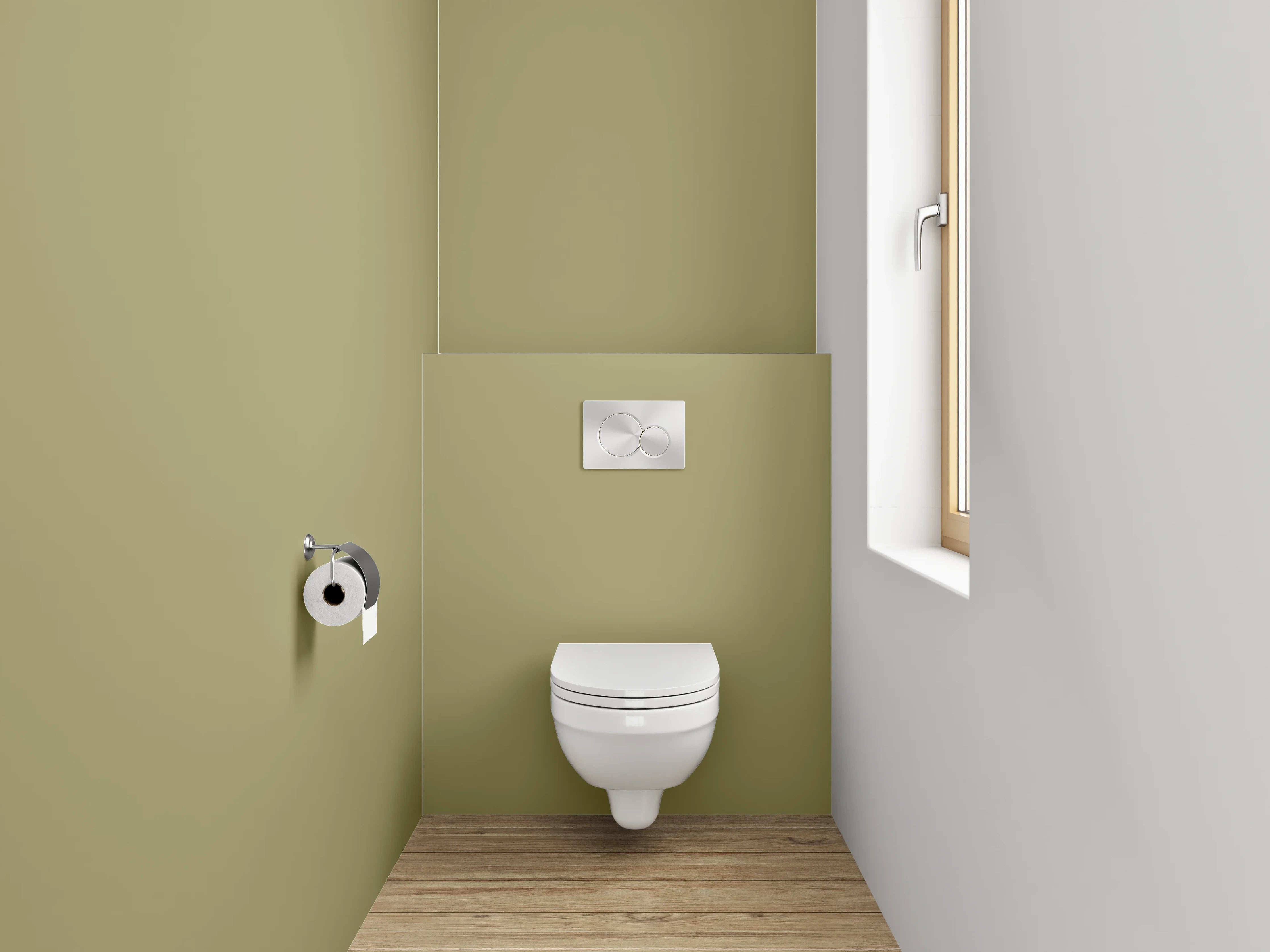 WC-Rückwand - RAL 1020 Olivgelb