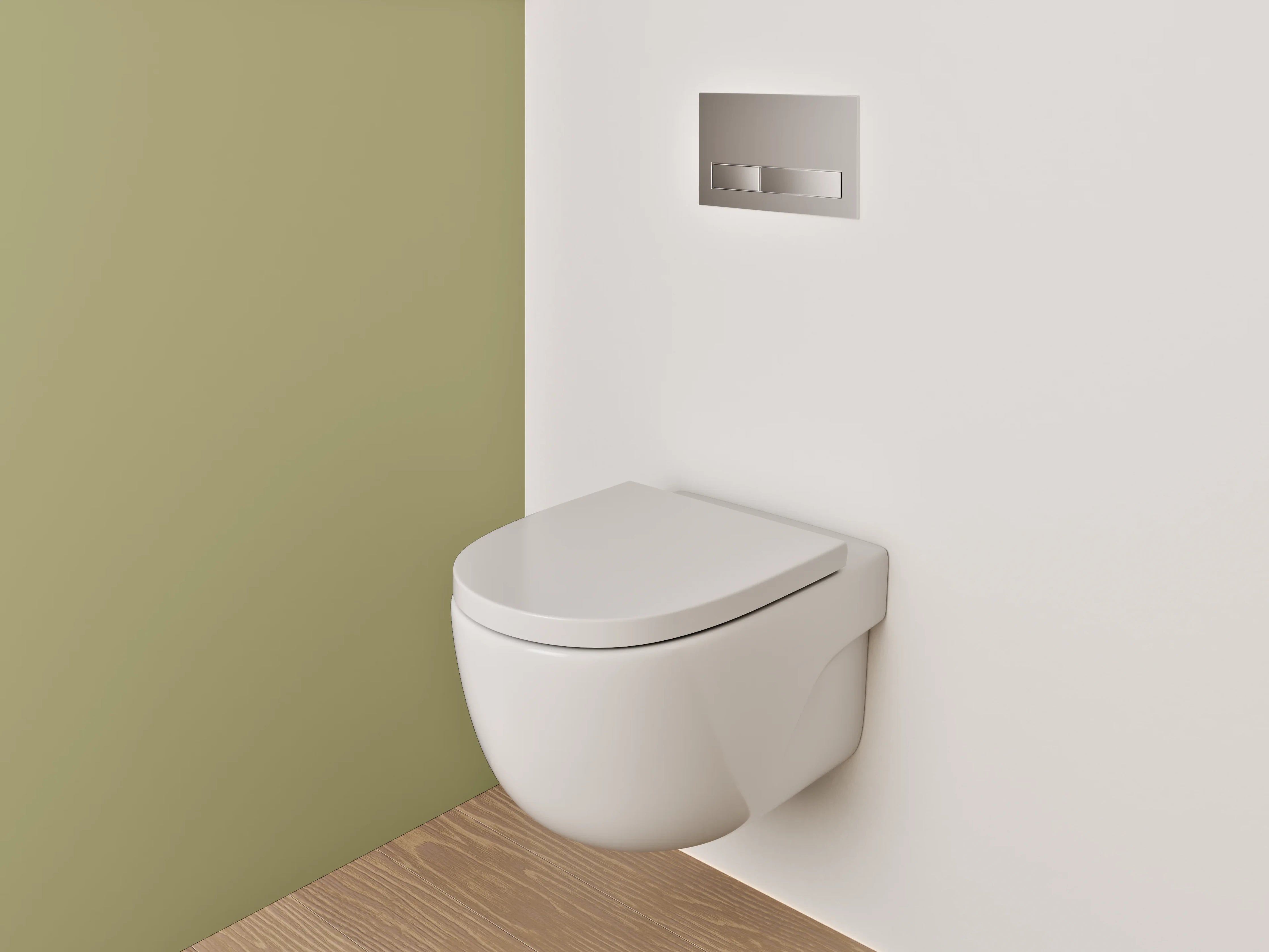 WC-Rückwand - RAL 1020 Olivgelb
