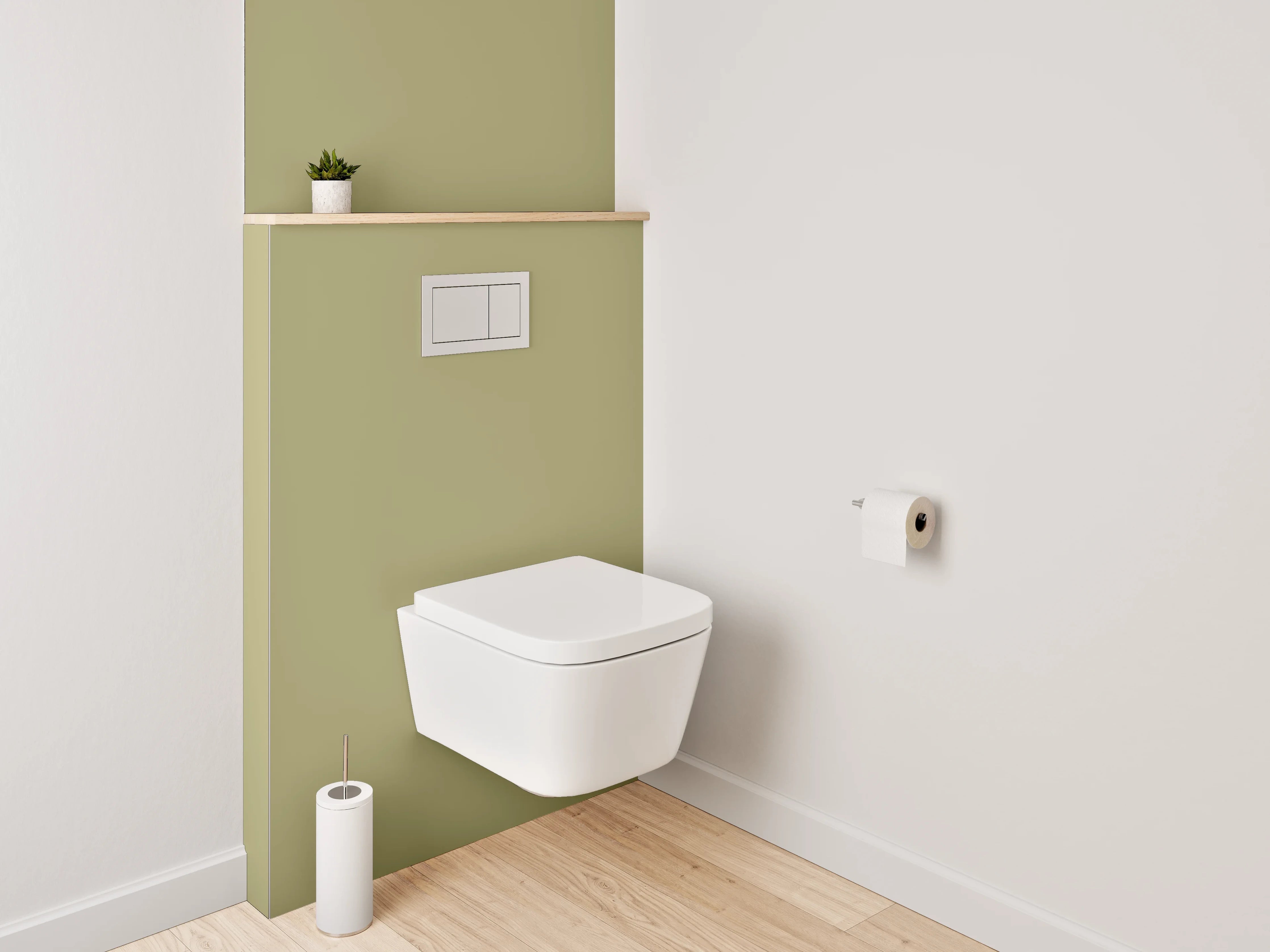 WC-Rückwand - RAL 1020 Olivgelb
