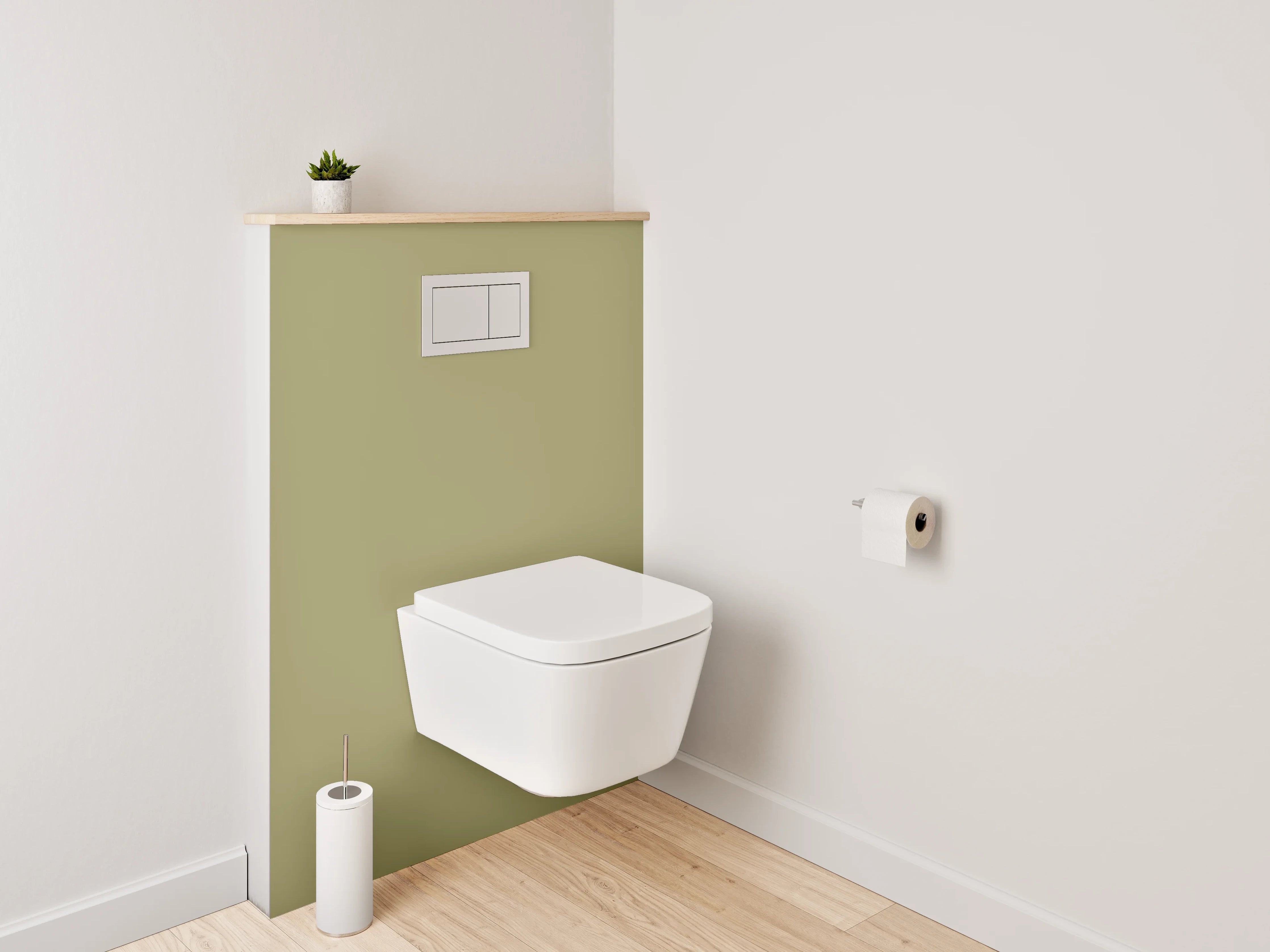 WC-Rückwand - RAL 1020 Olivgelb