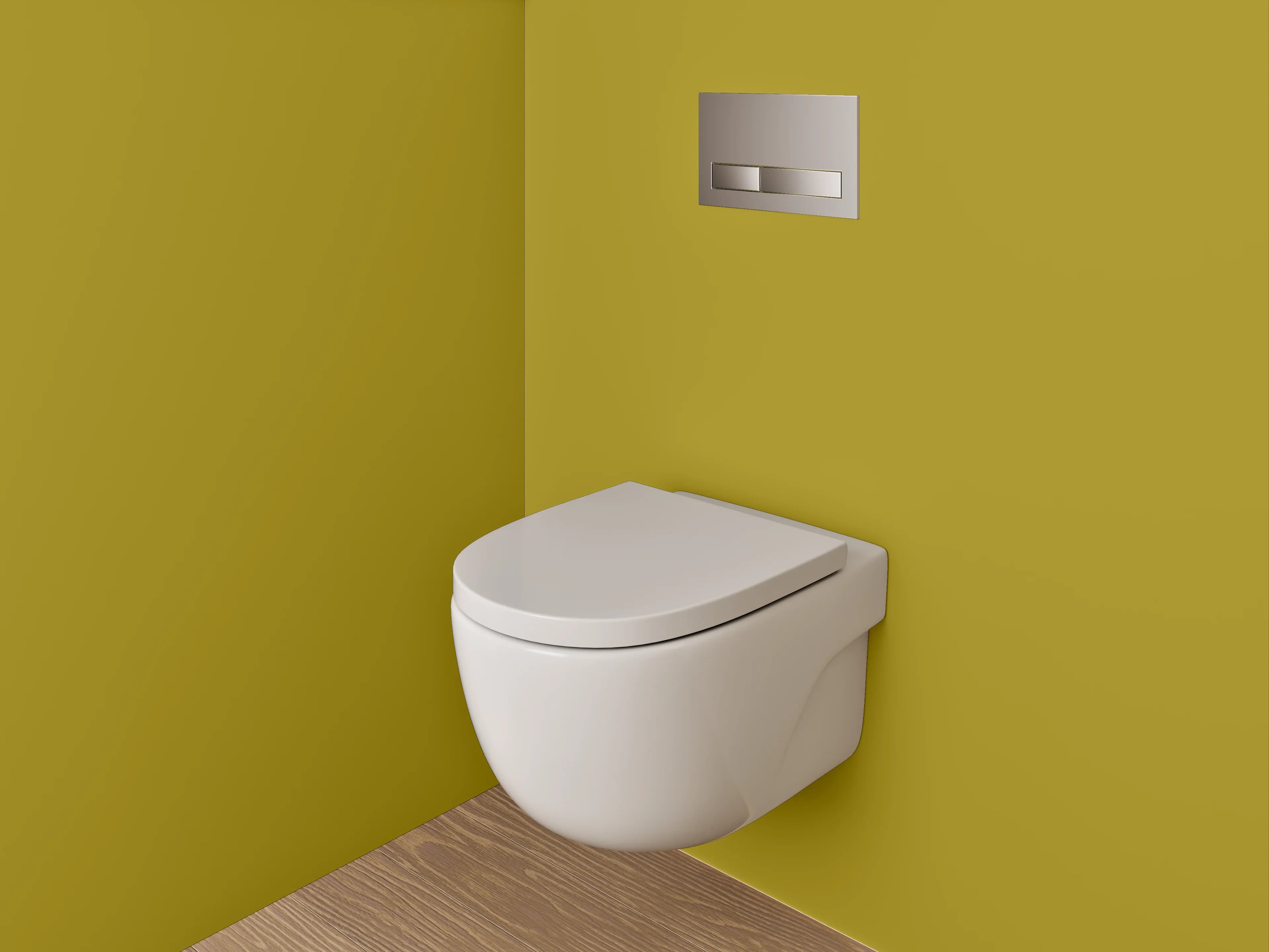 WC-Rückwand - RAL 1027 Currygelb