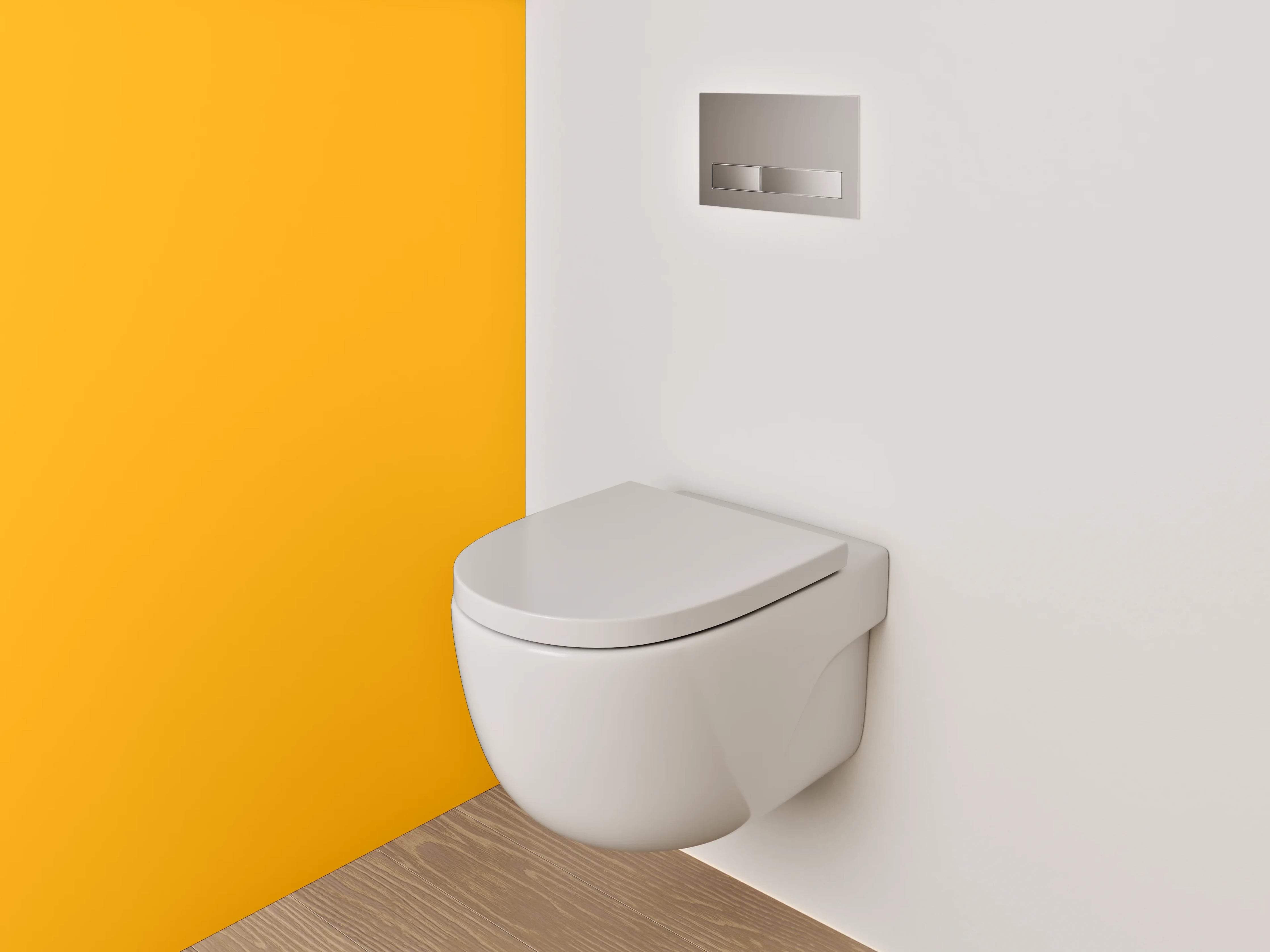 WC-Rückwand - RAL 1028 Melonengelb