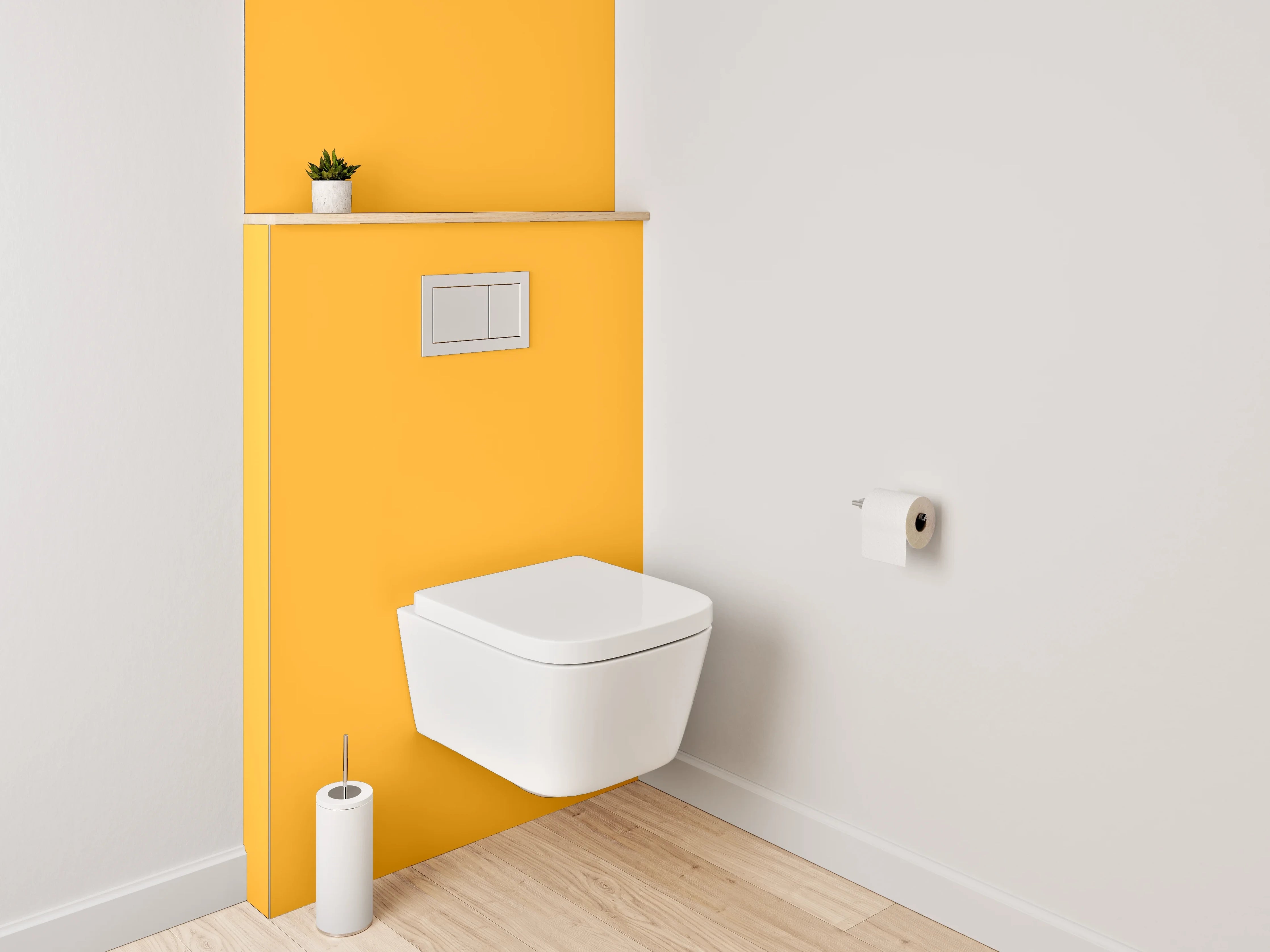 WC-Rückwand - RAL 1033 Dahliengelb