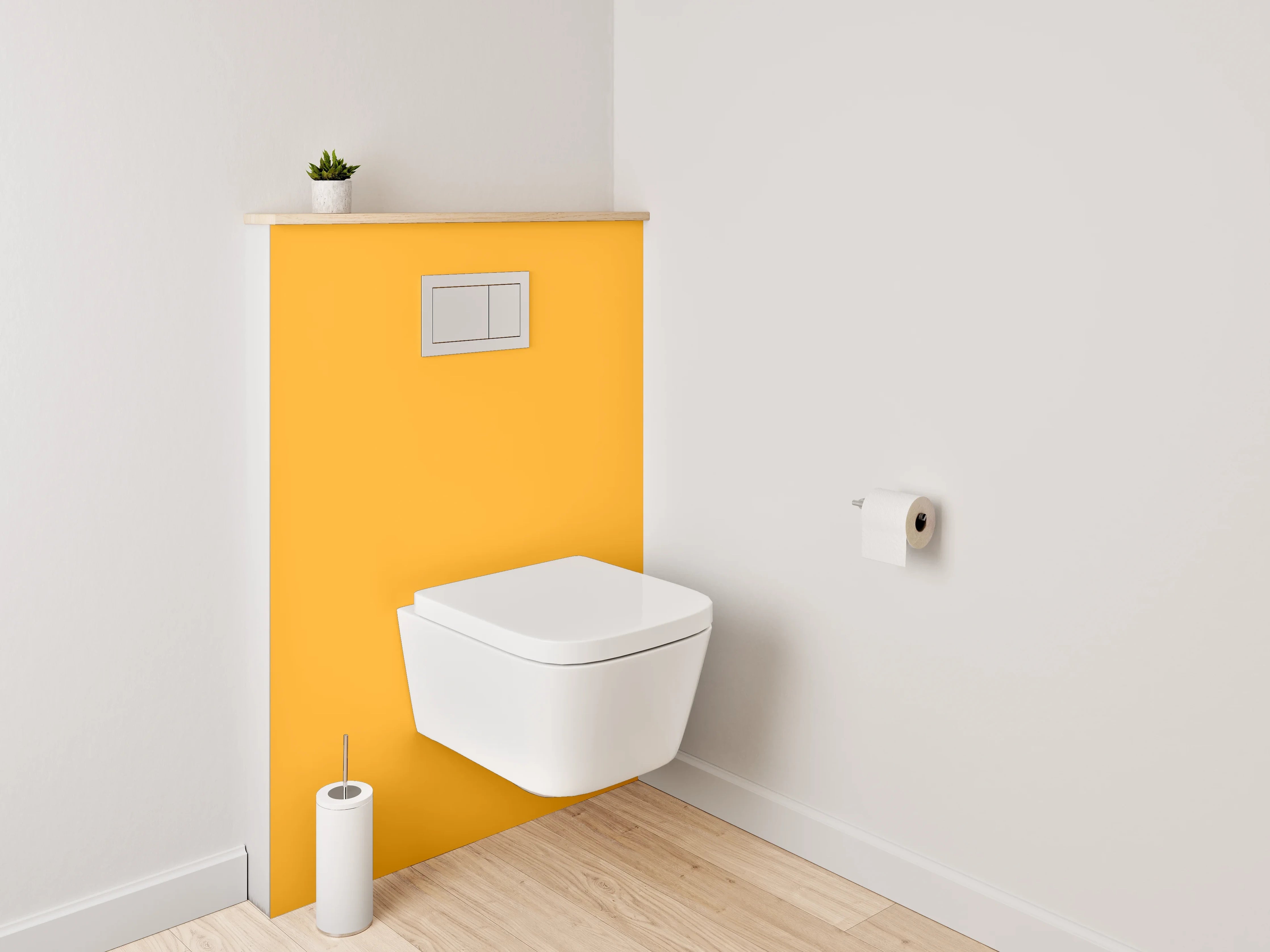 WC-Rückwand - RAL 1033 Dahliengelb