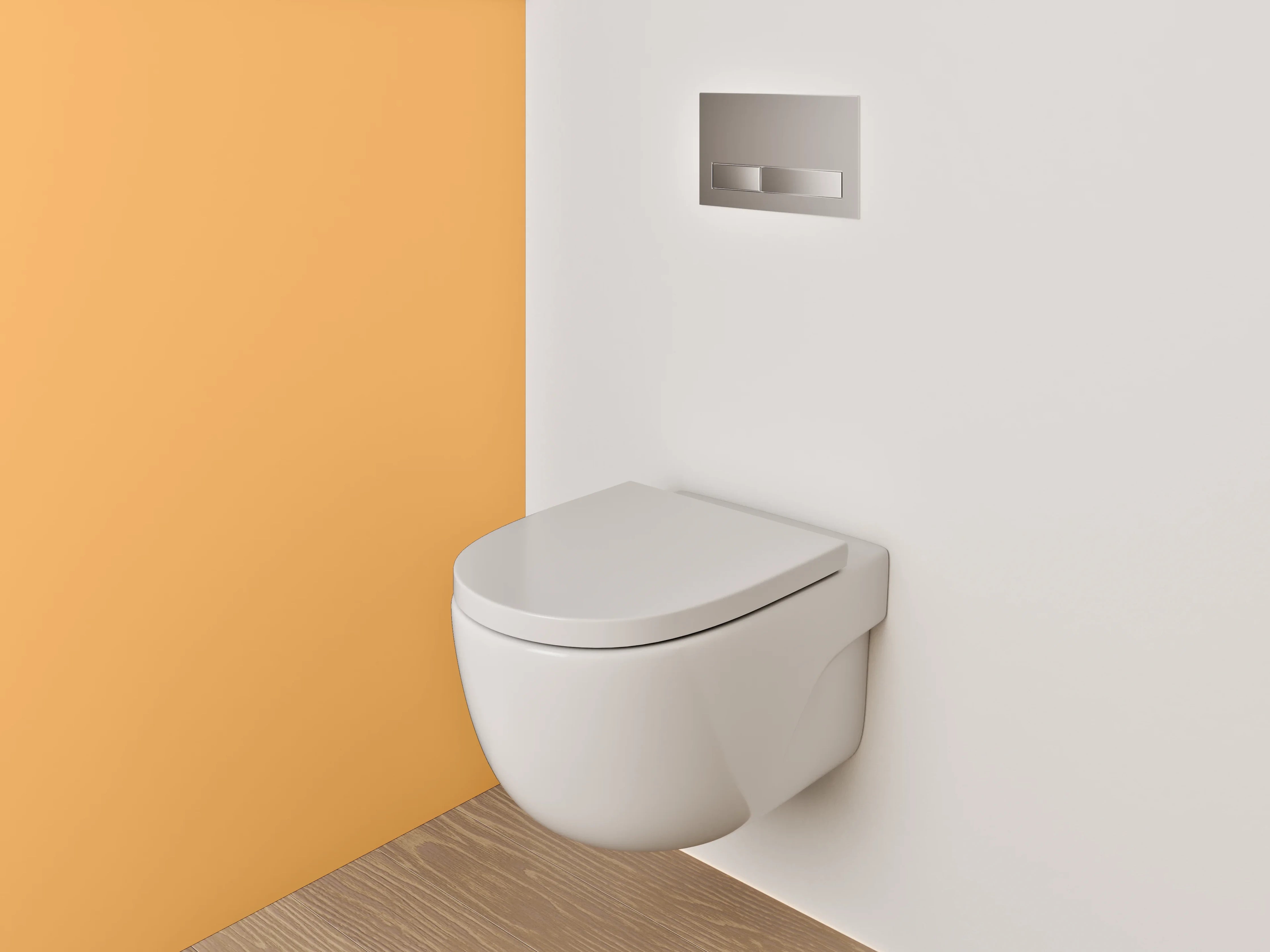 WC-Rückwand - RAL 1034 Pastellgelb