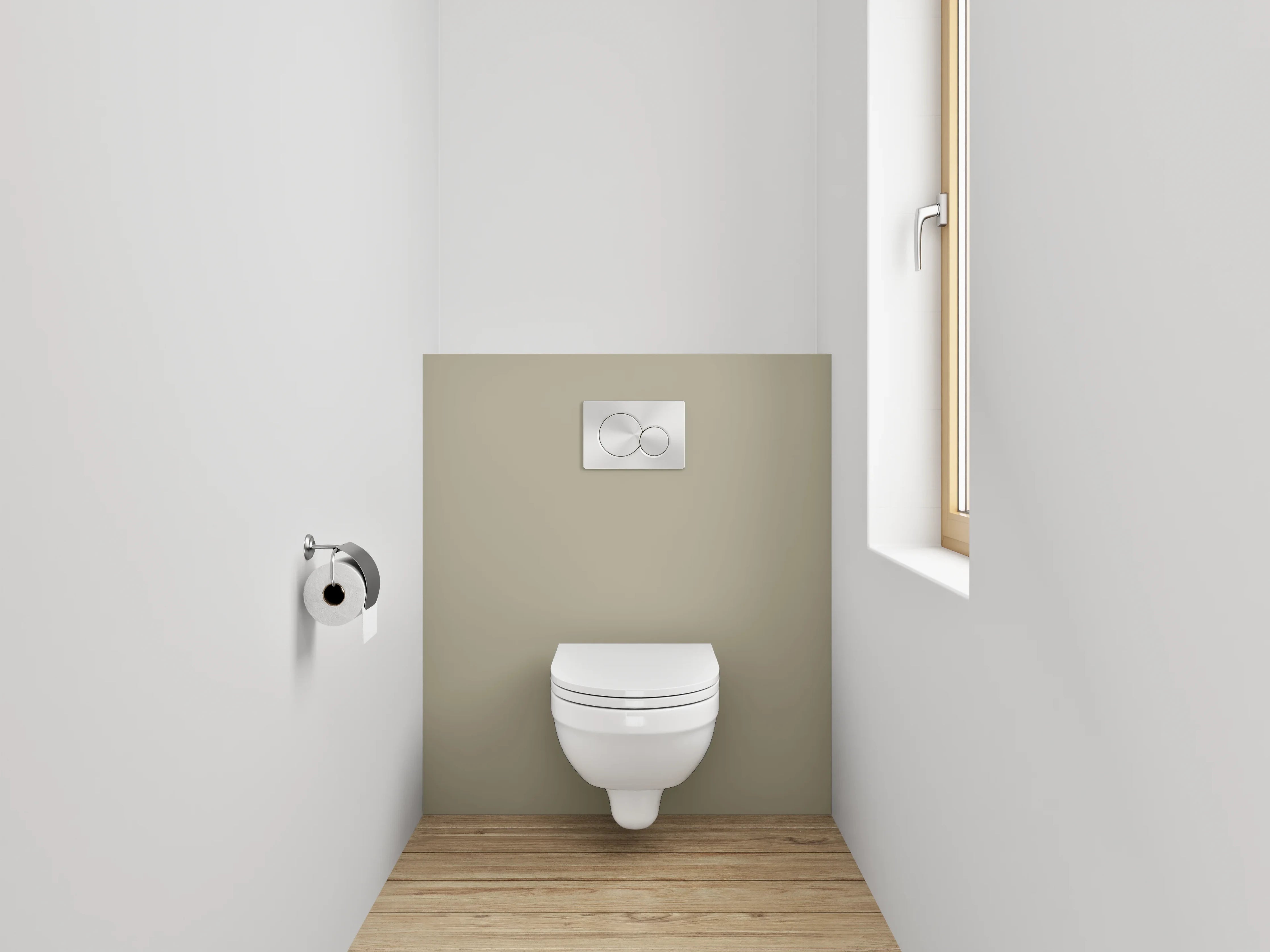 WC-Rückwand - RAL 1035 Perlbeigegrau