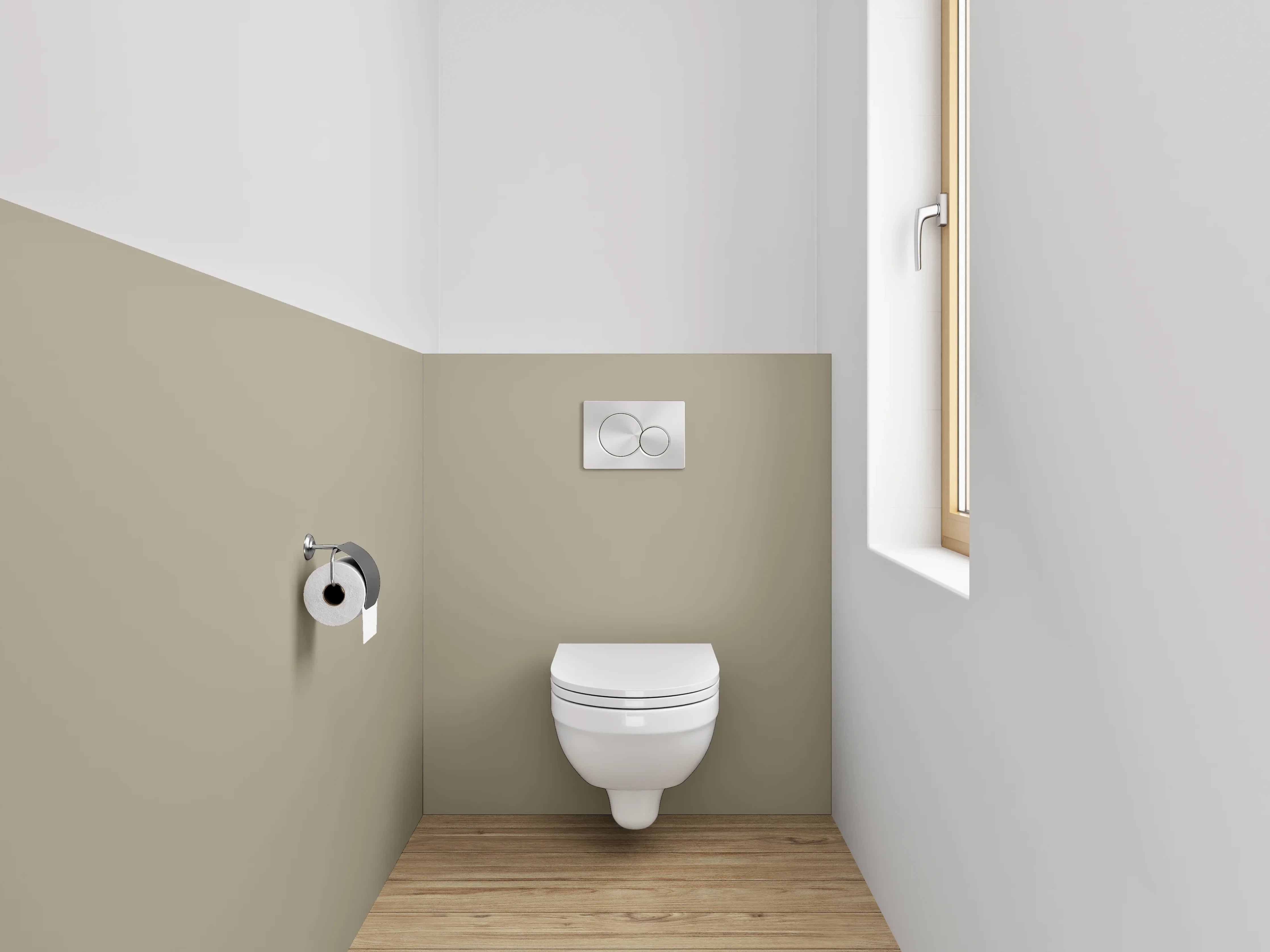 WC-Rückwand - RAL 1035 Perlbeigegrau