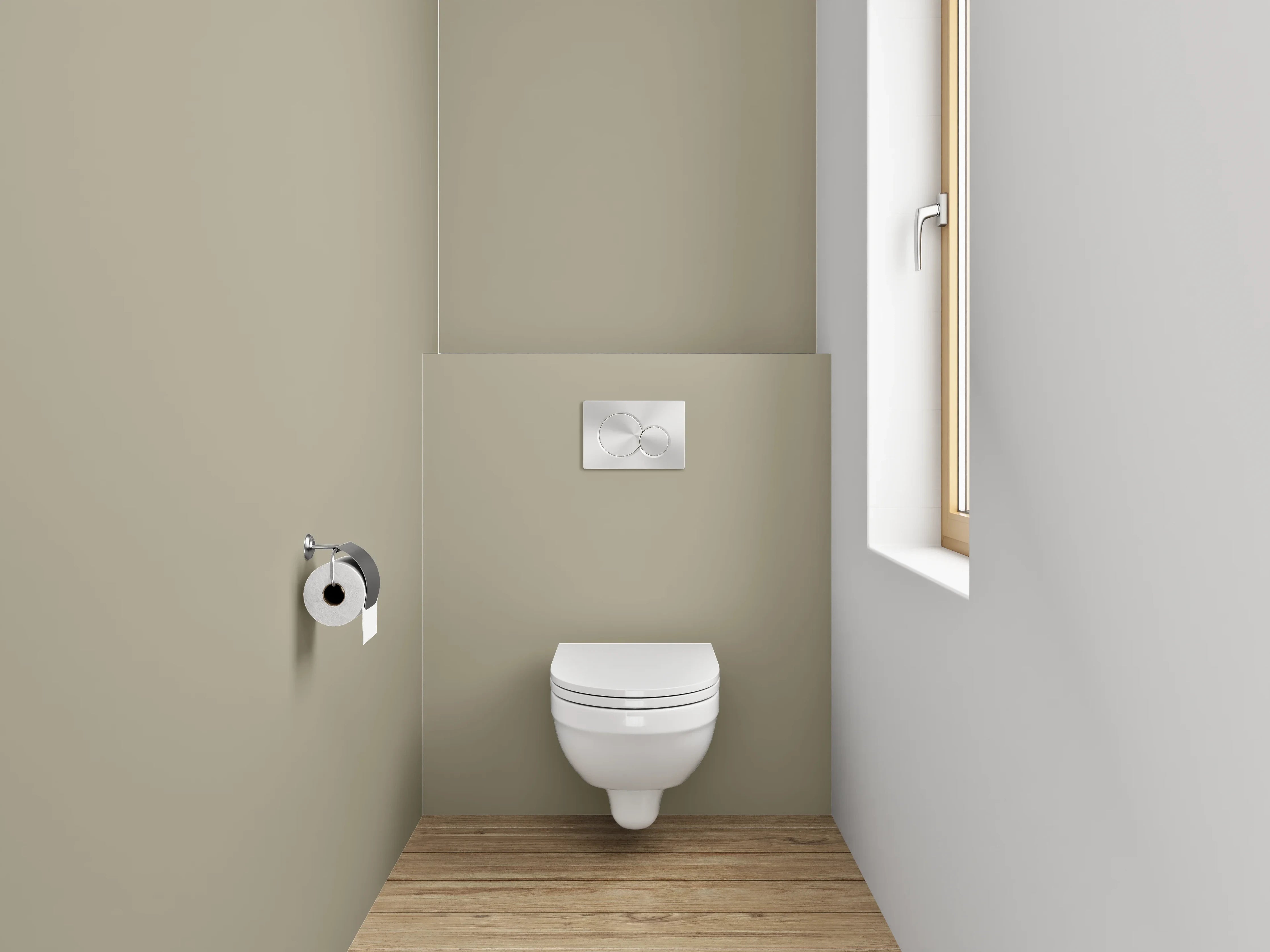 WC-Rückwand - RAL 1035 Perlbeigegrau