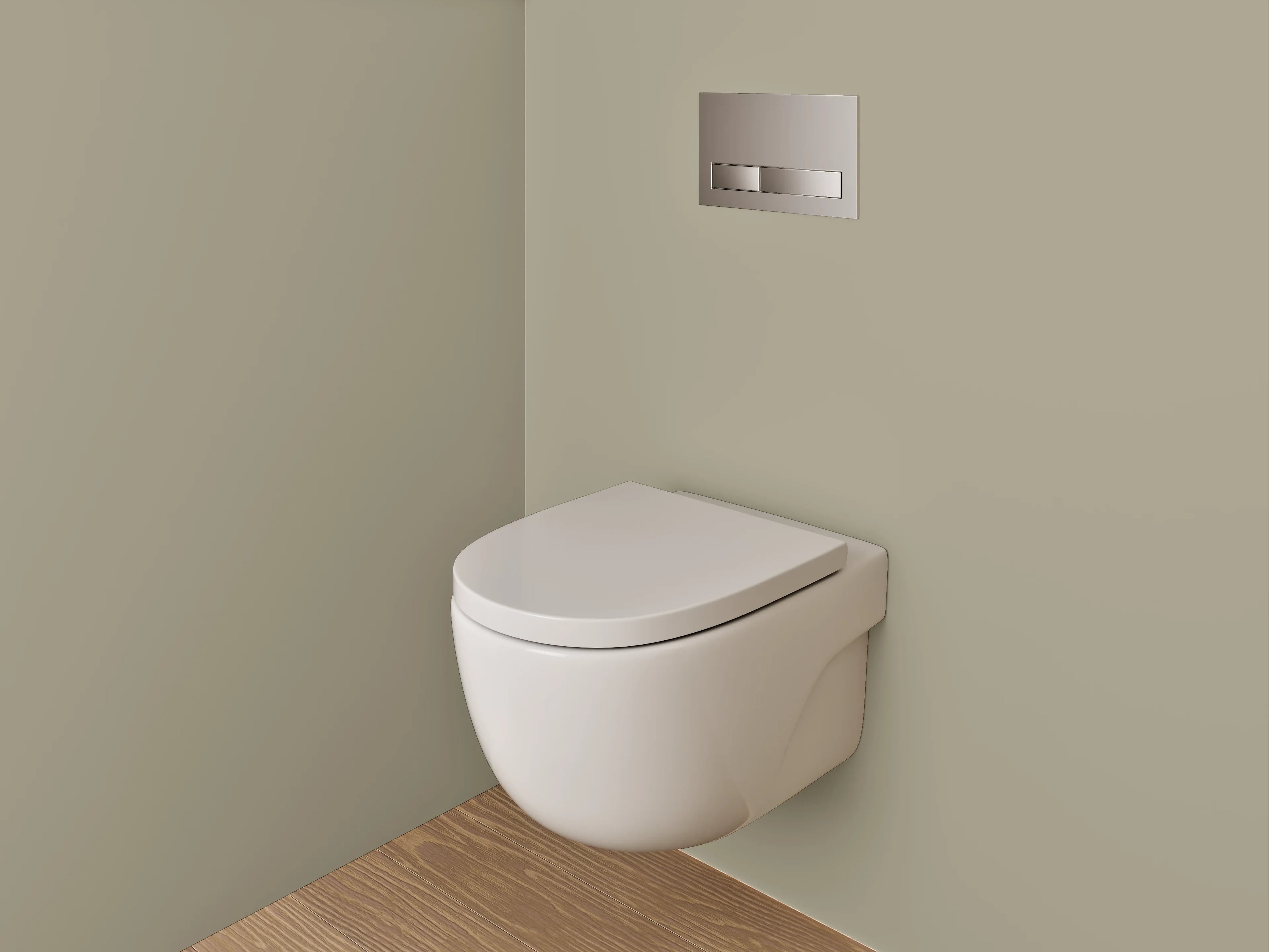 WC-Rückwand - RAL 1035 Perlbeigegrau