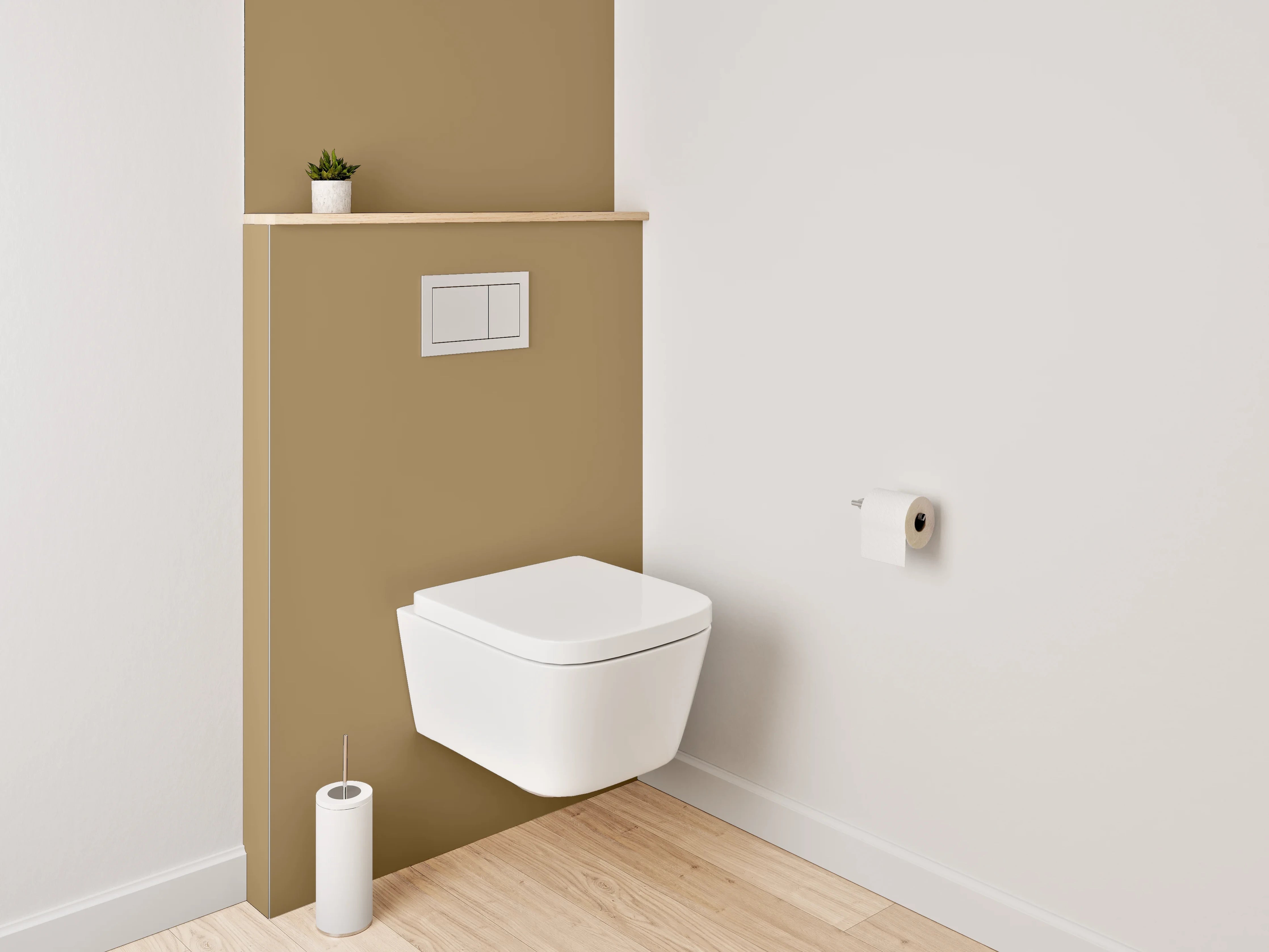 WC-Rückwand - RAL 1036 Perlgoldbraun