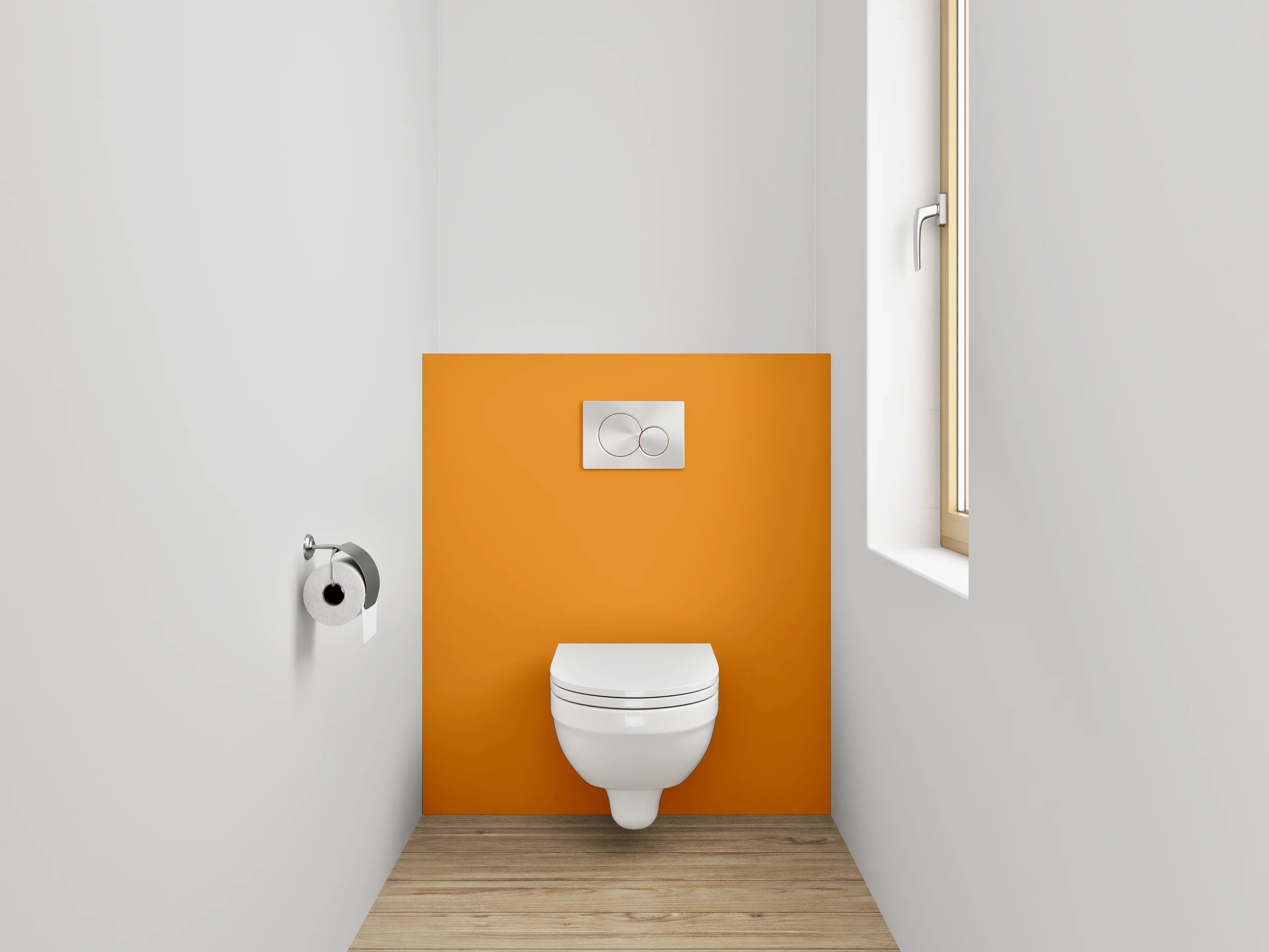 WC-Rückwand - RAL 2000 Gelborange