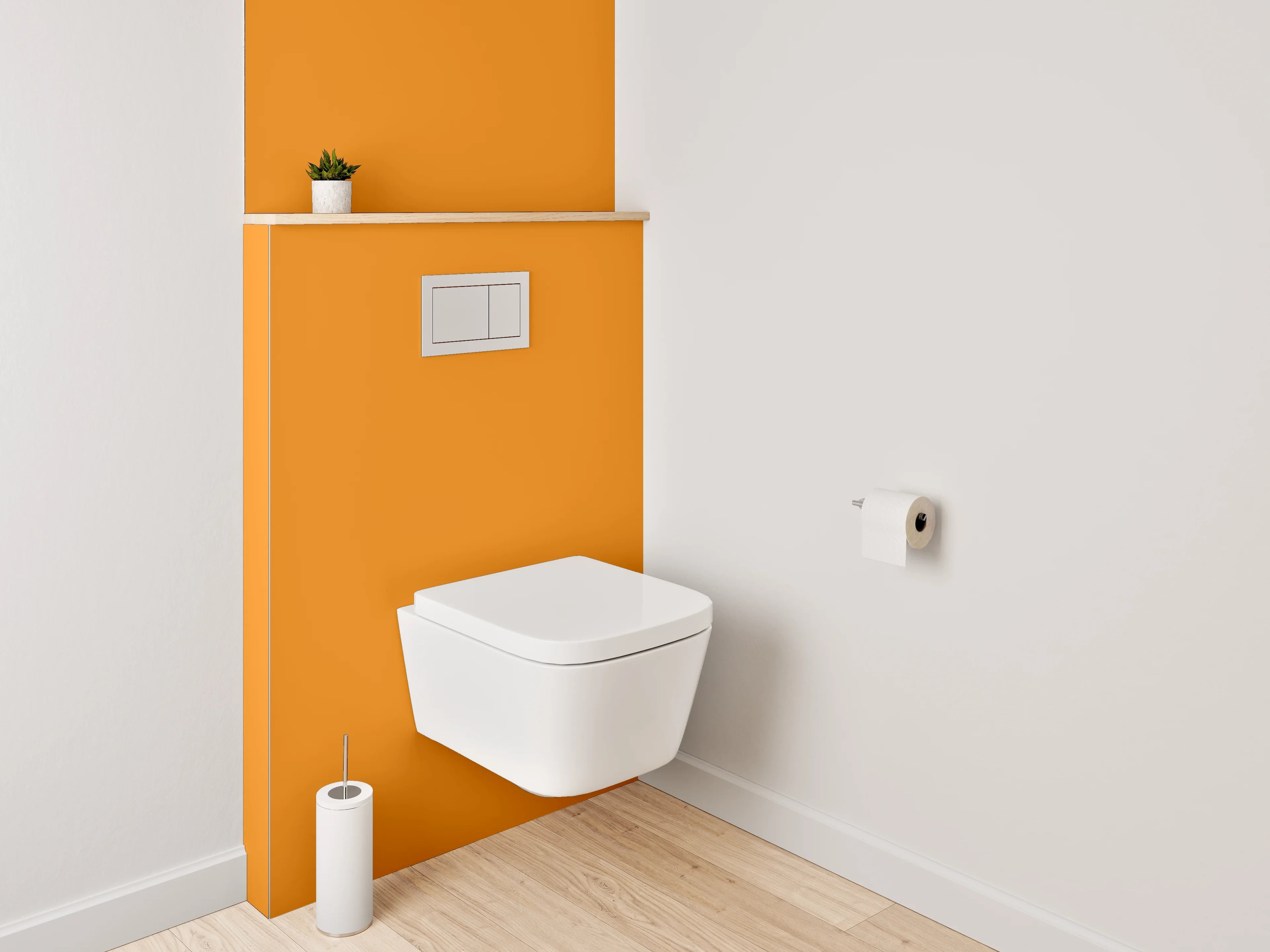 WC-Rückwand - RAL 2000 Gelborange
