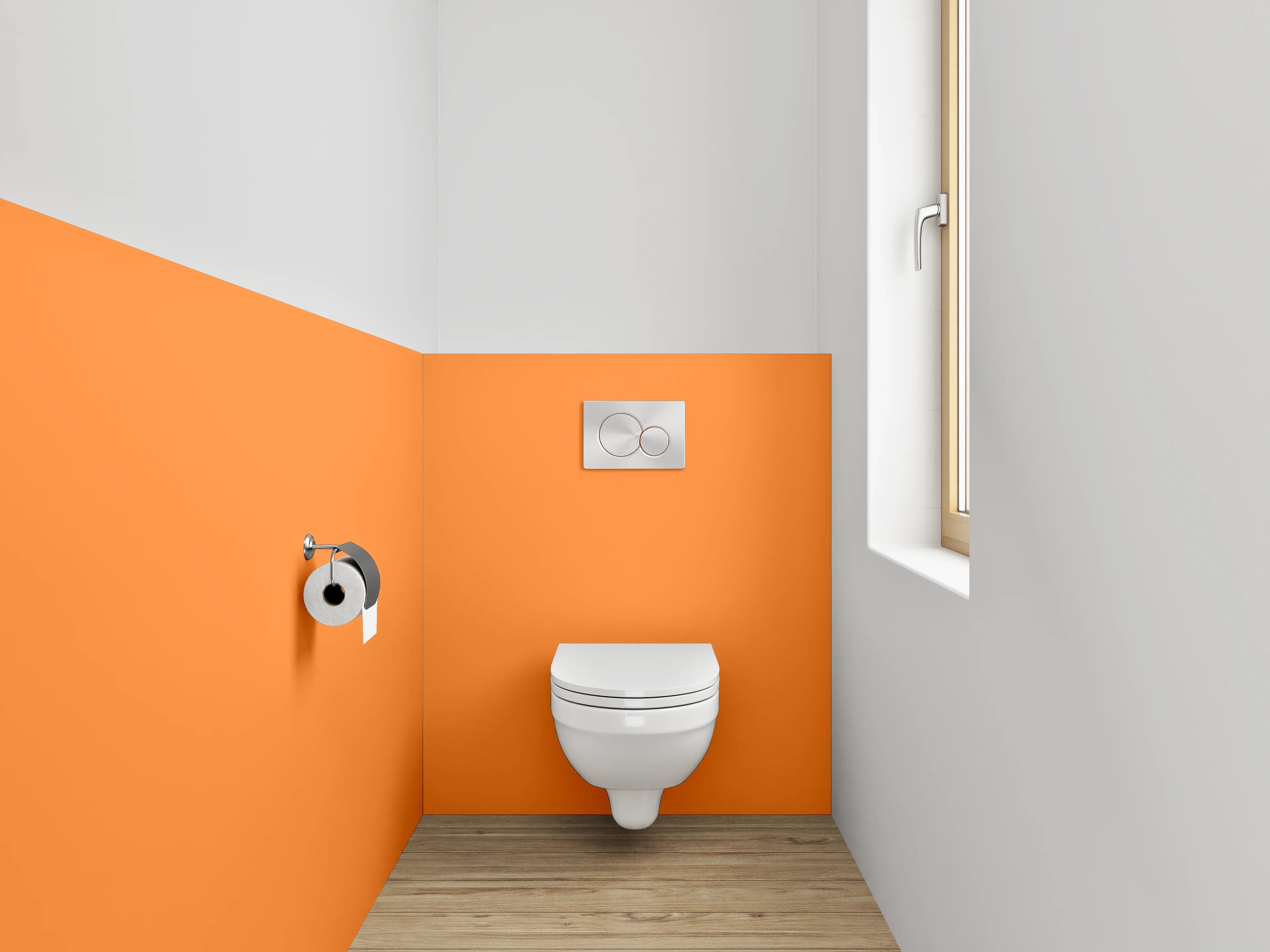 WC-Rückwand - RAL 2003 Pastellorange