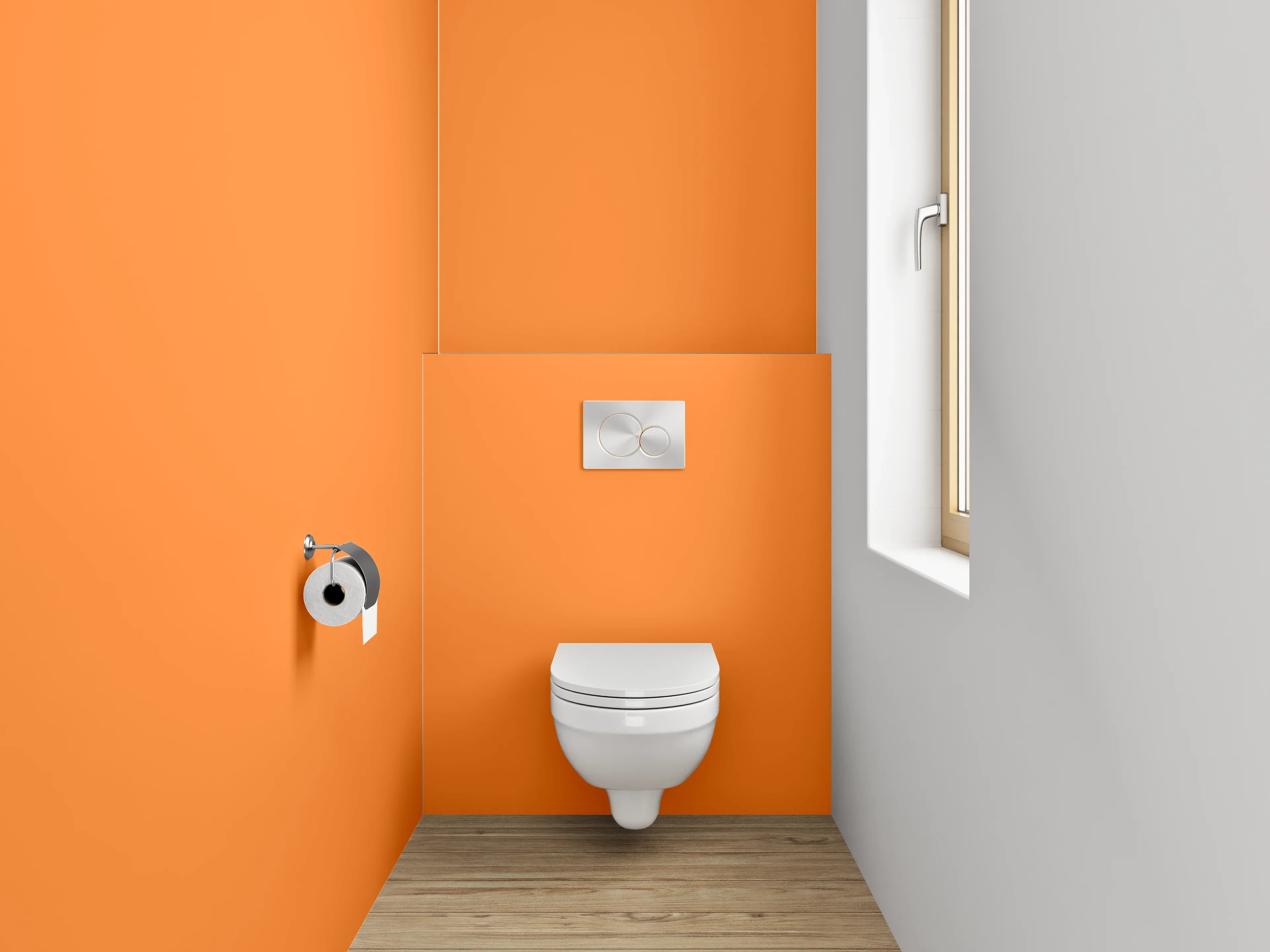 WC-Rückwand - RAL 2003 Pastellorange