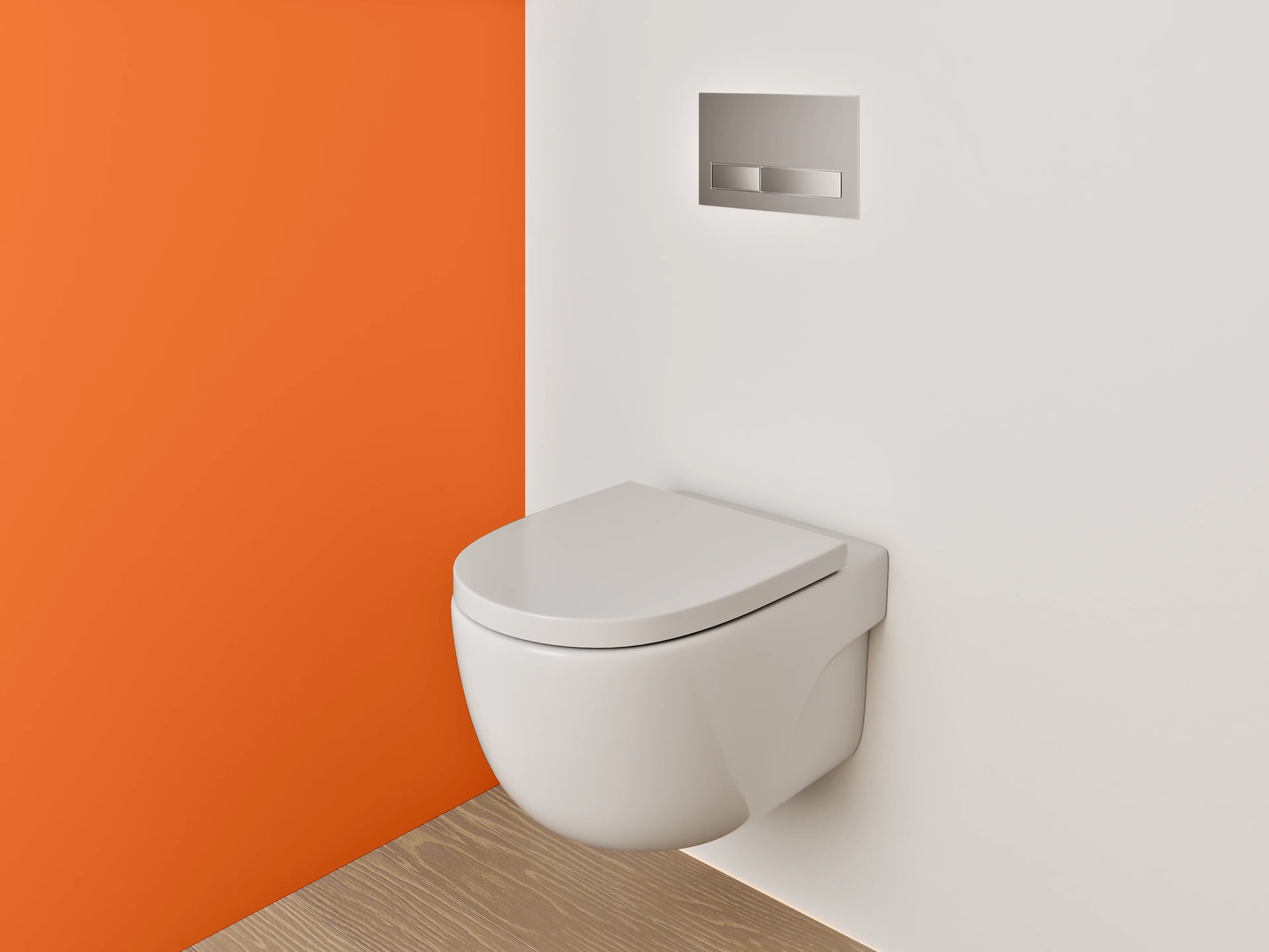 WC-Rückwand - RAL 2004 Reinorange