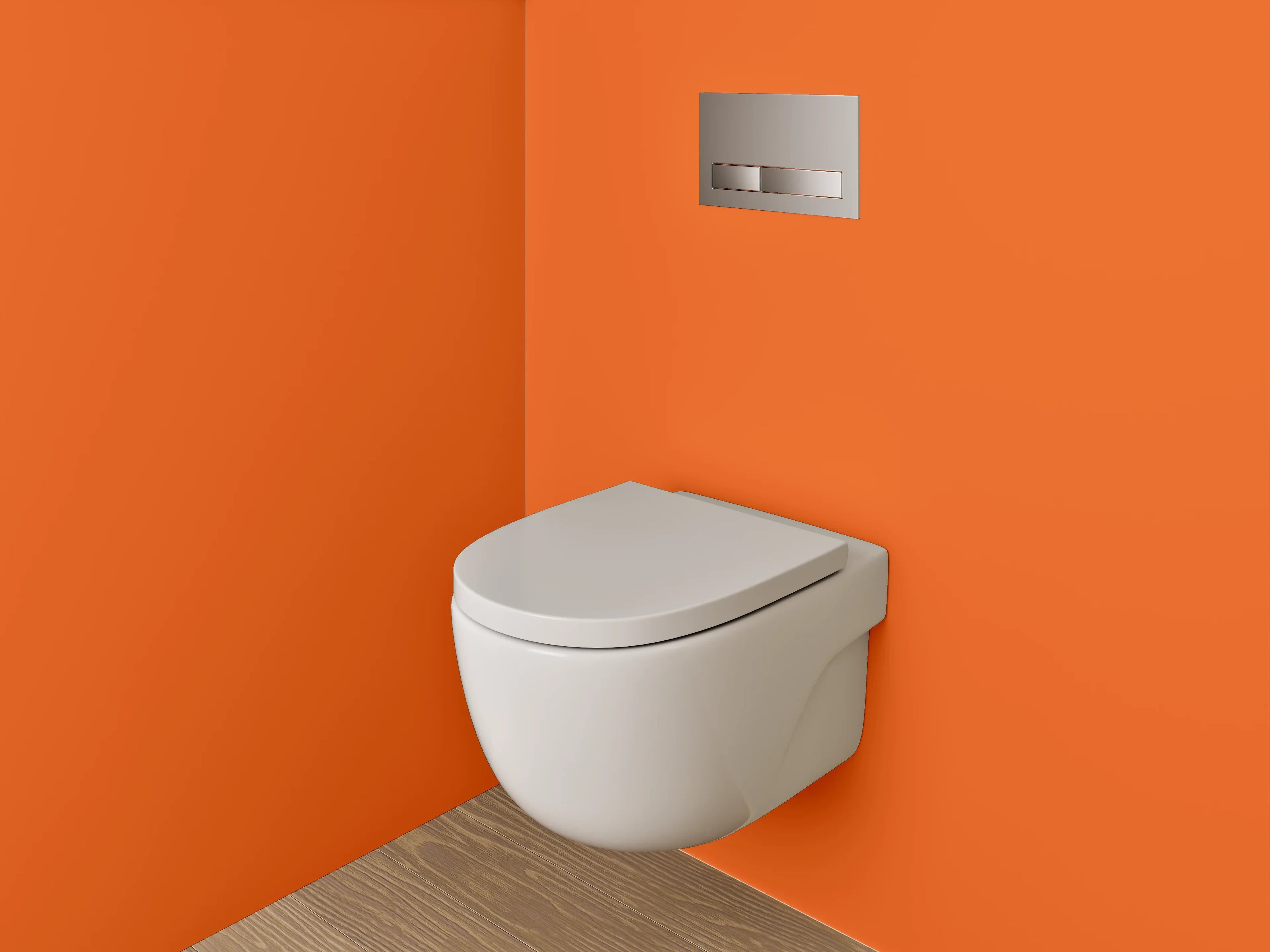 WC-Rückwand - RAL 2004 Reinorange