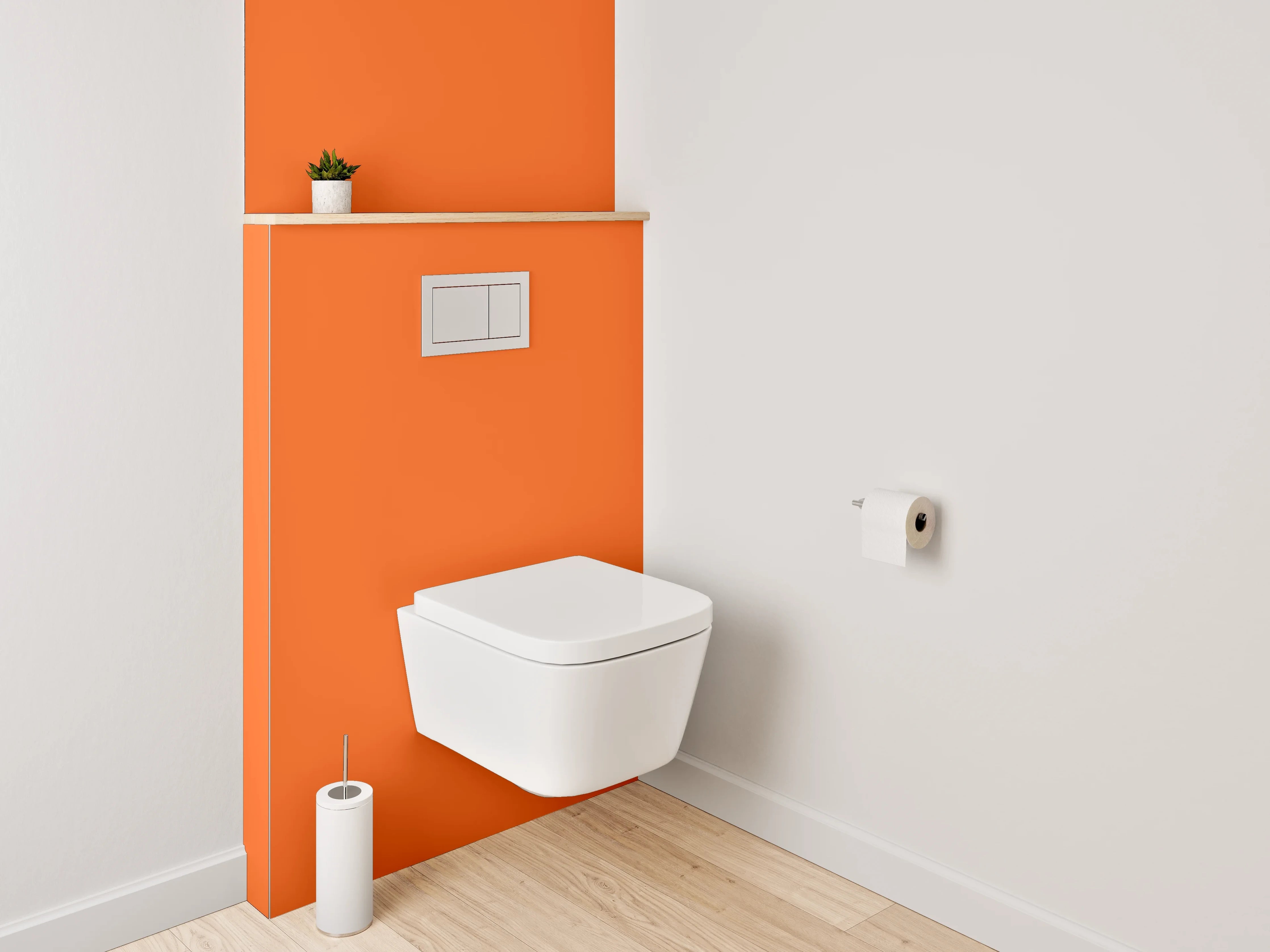 WC-Rückwand - RAL 2004 Reinorange