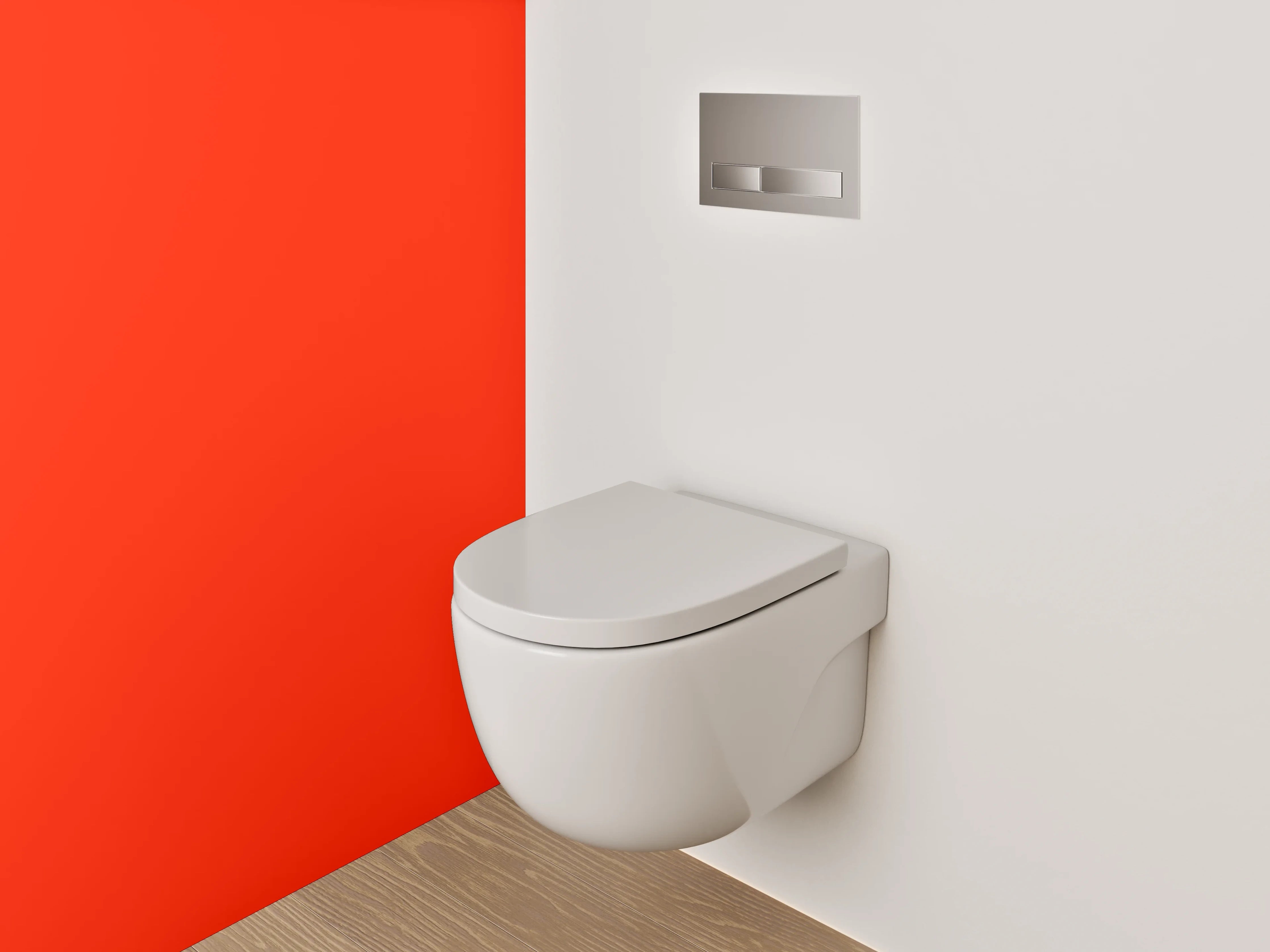 WC-Rückwand - RAL 2005 Leuchtorange