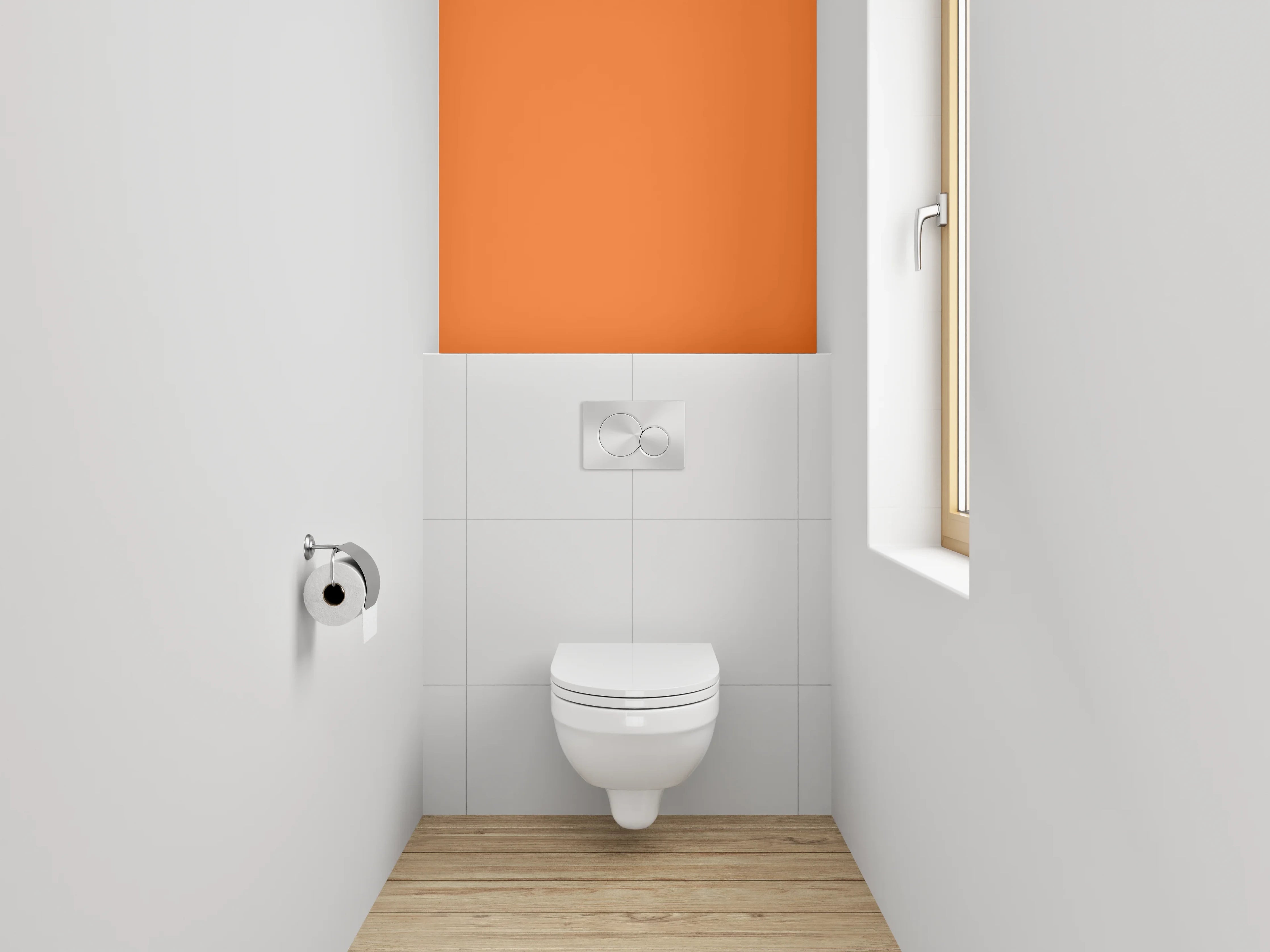 WC-Rückwand - RAL 2008 Hellrotorange
