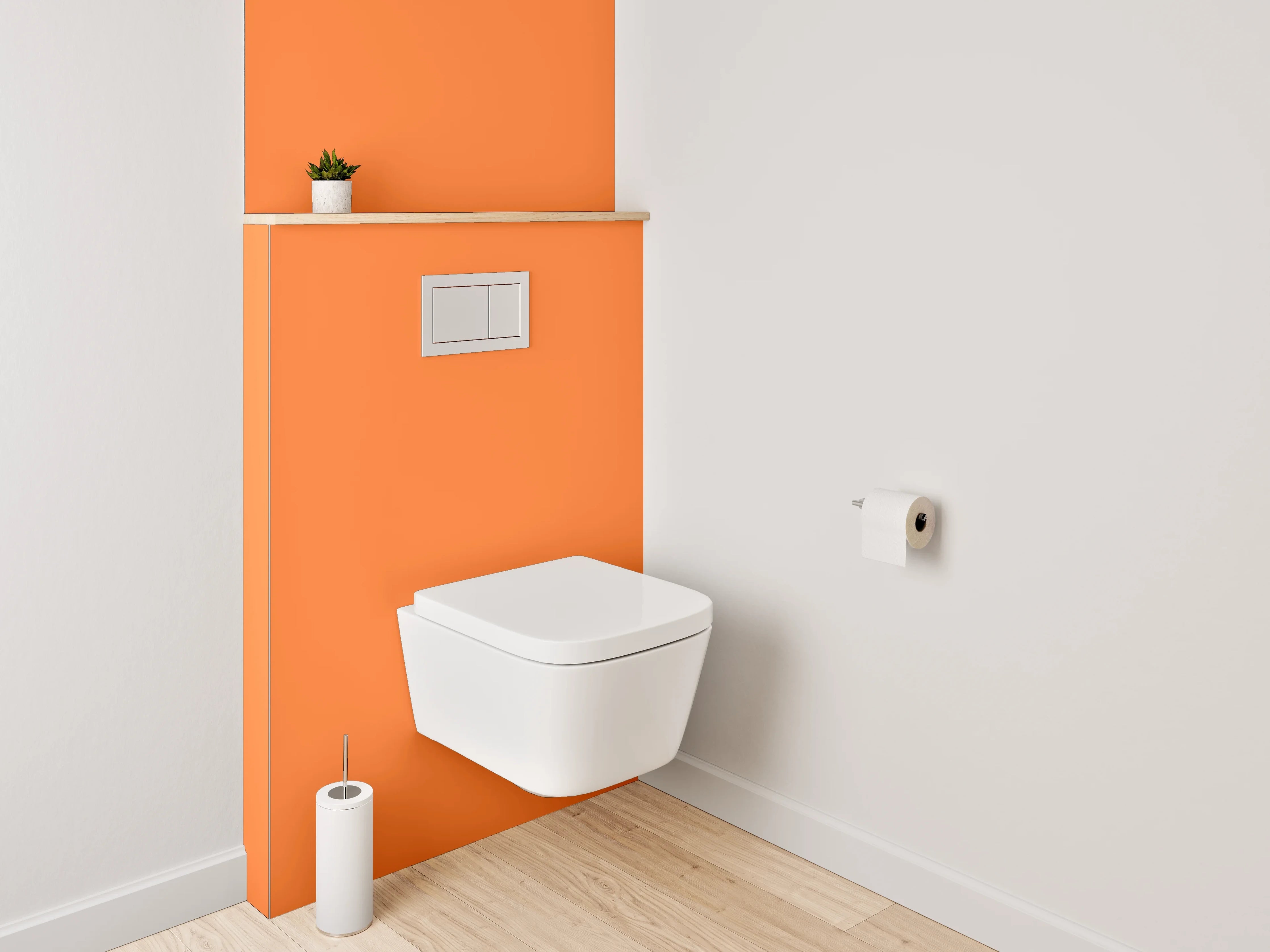 WC-Rückwand - RAL 2008 Hellrotorange